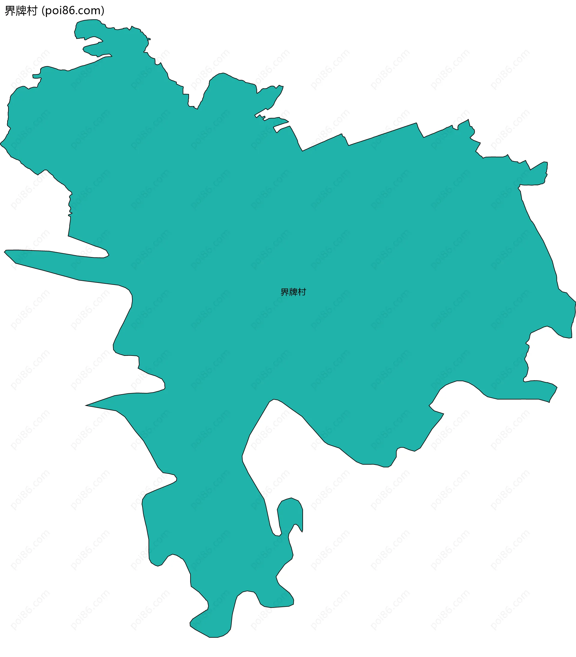 界牌村边界地图