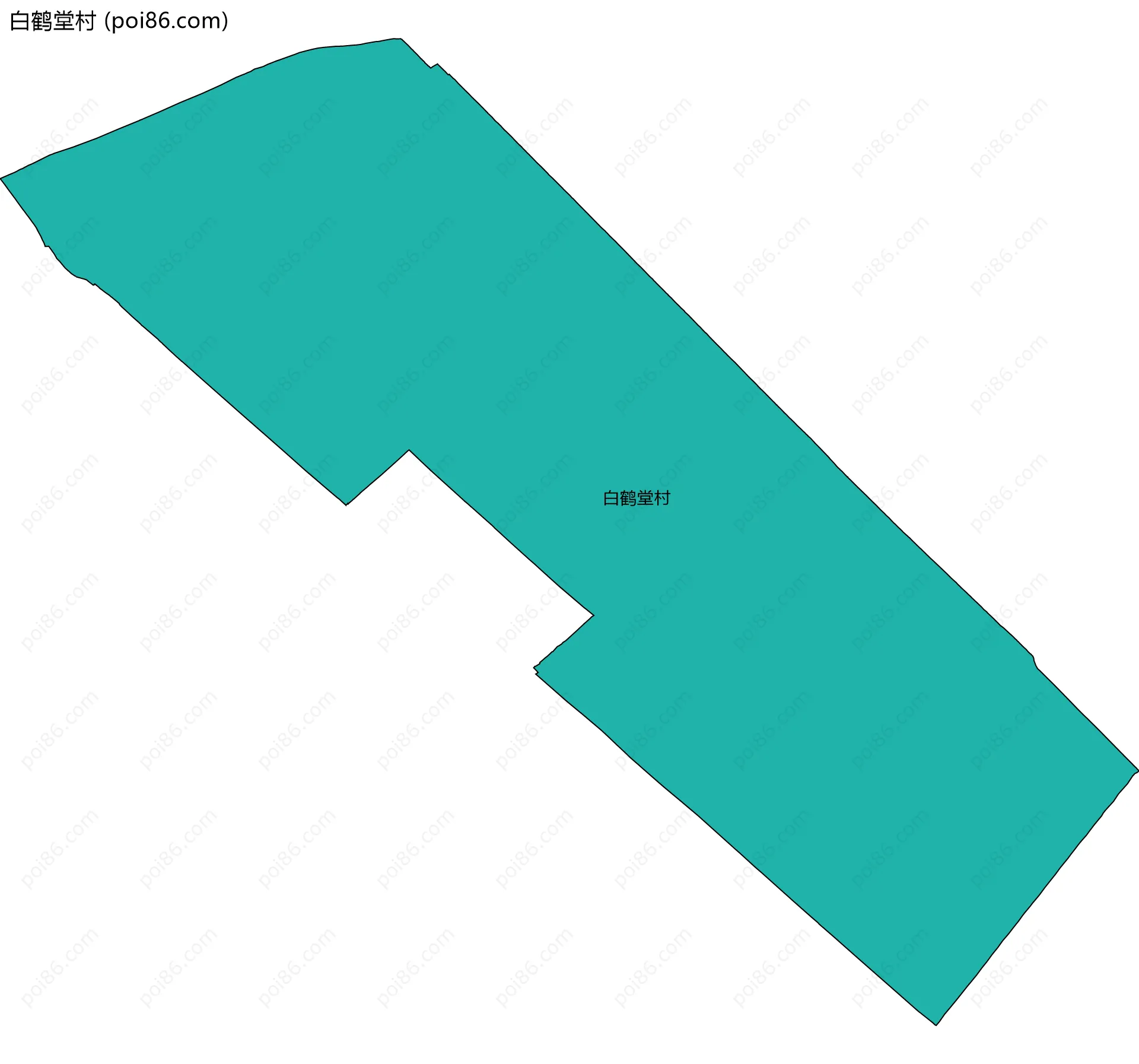 白鹤堂村边界地图