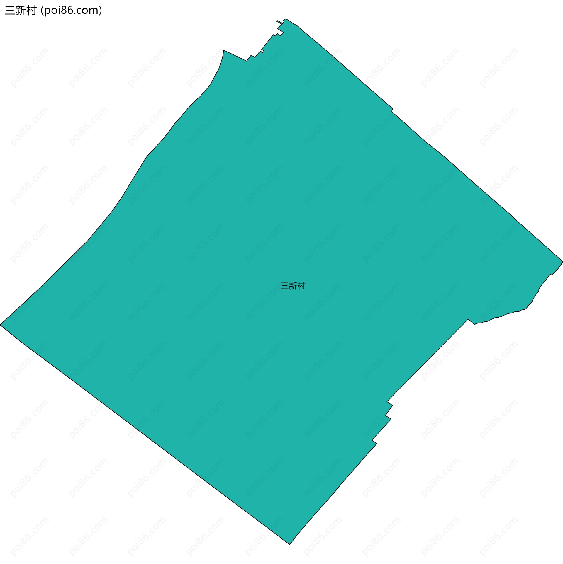 三新村边界地图