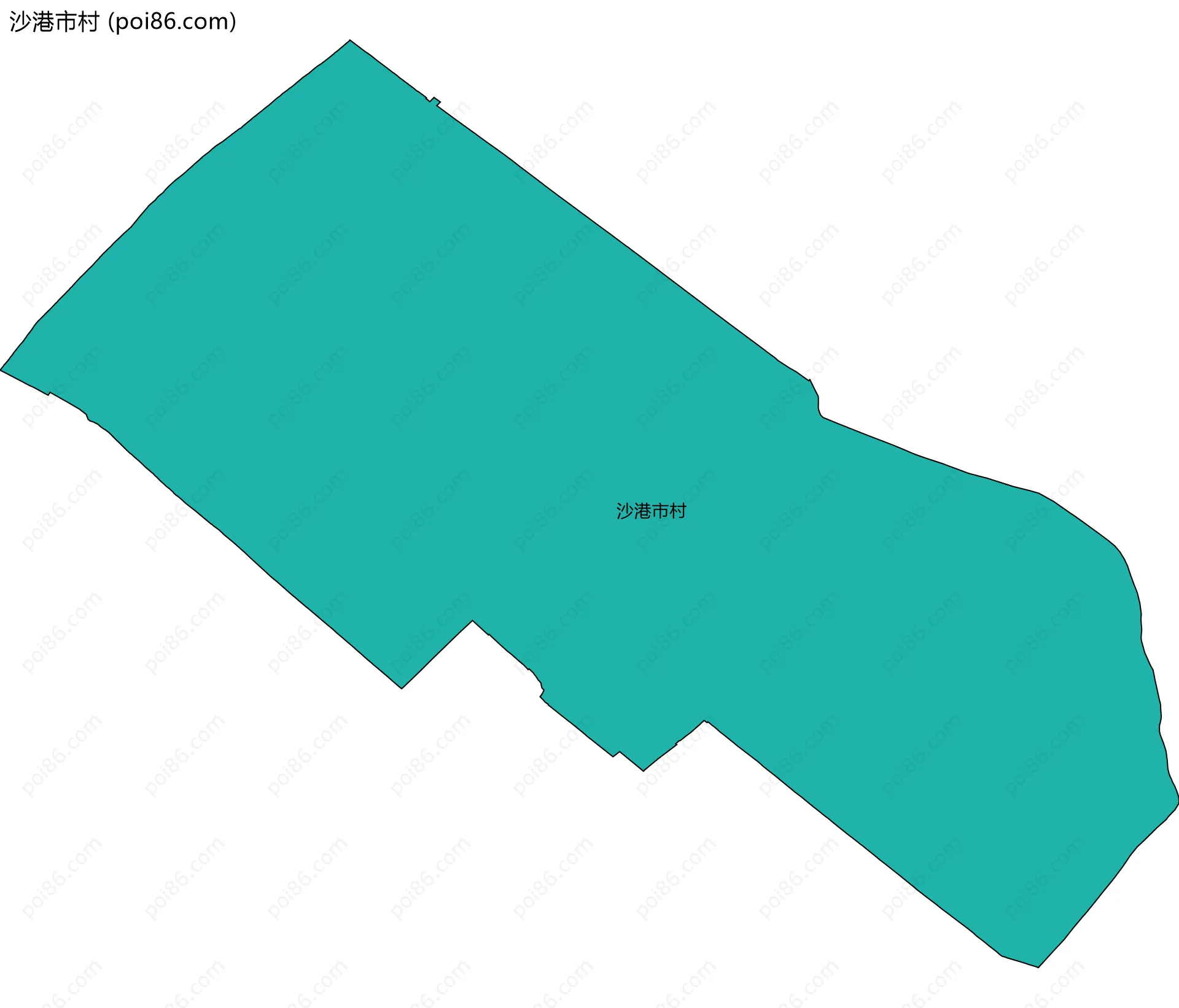 沙港市村边界地图