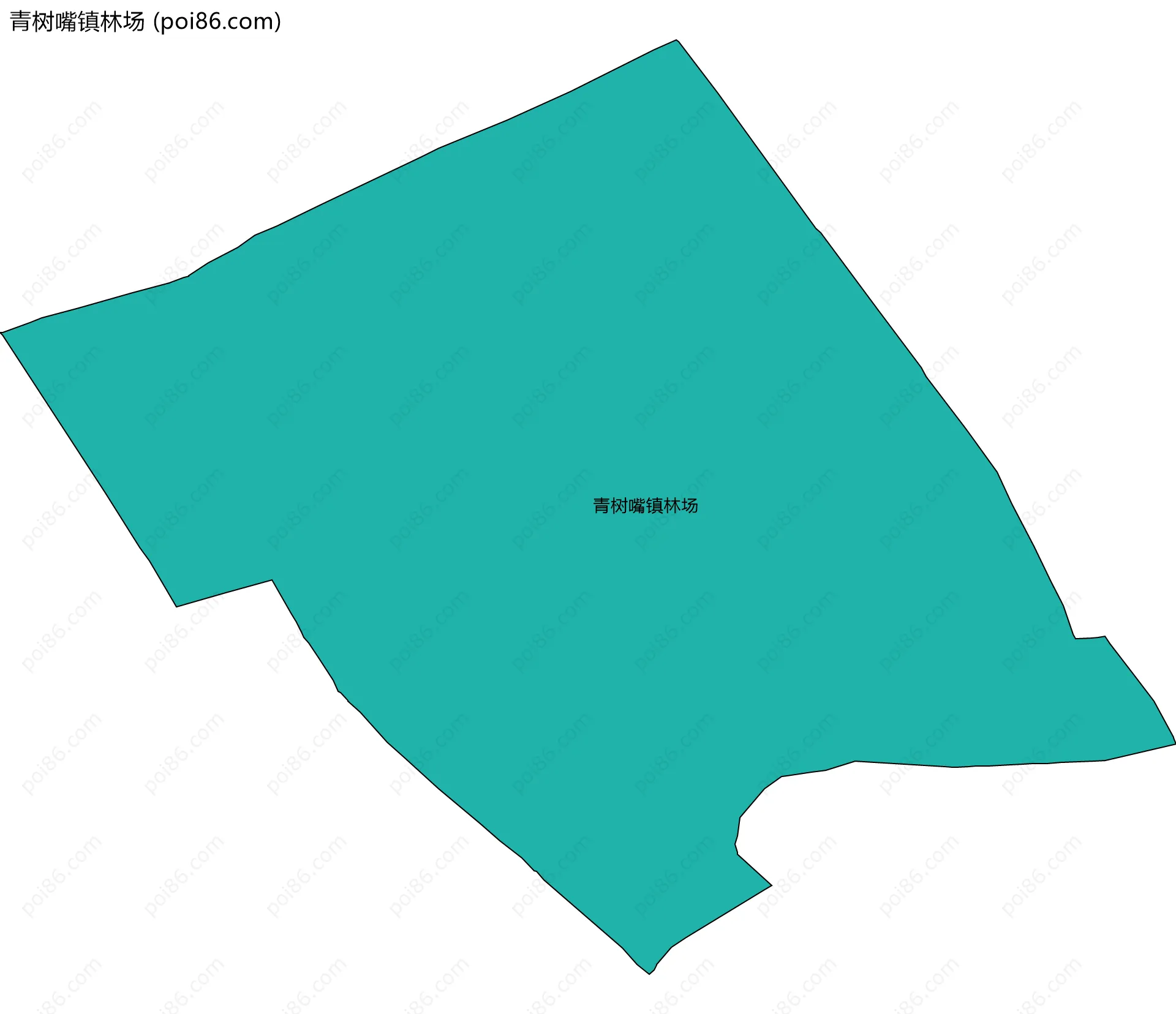青树嘴镇林场边界地图