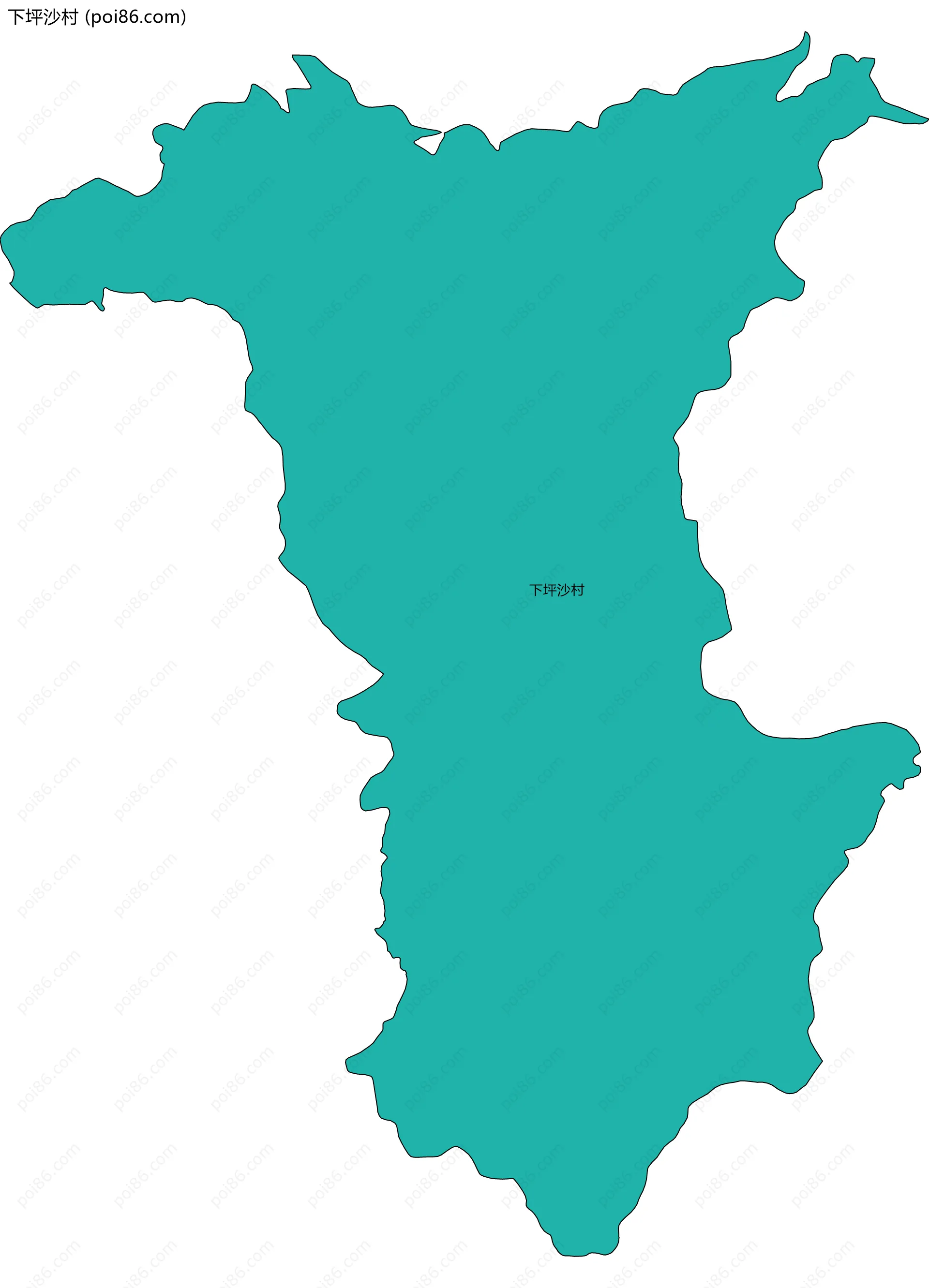 下坪沙村边界地图