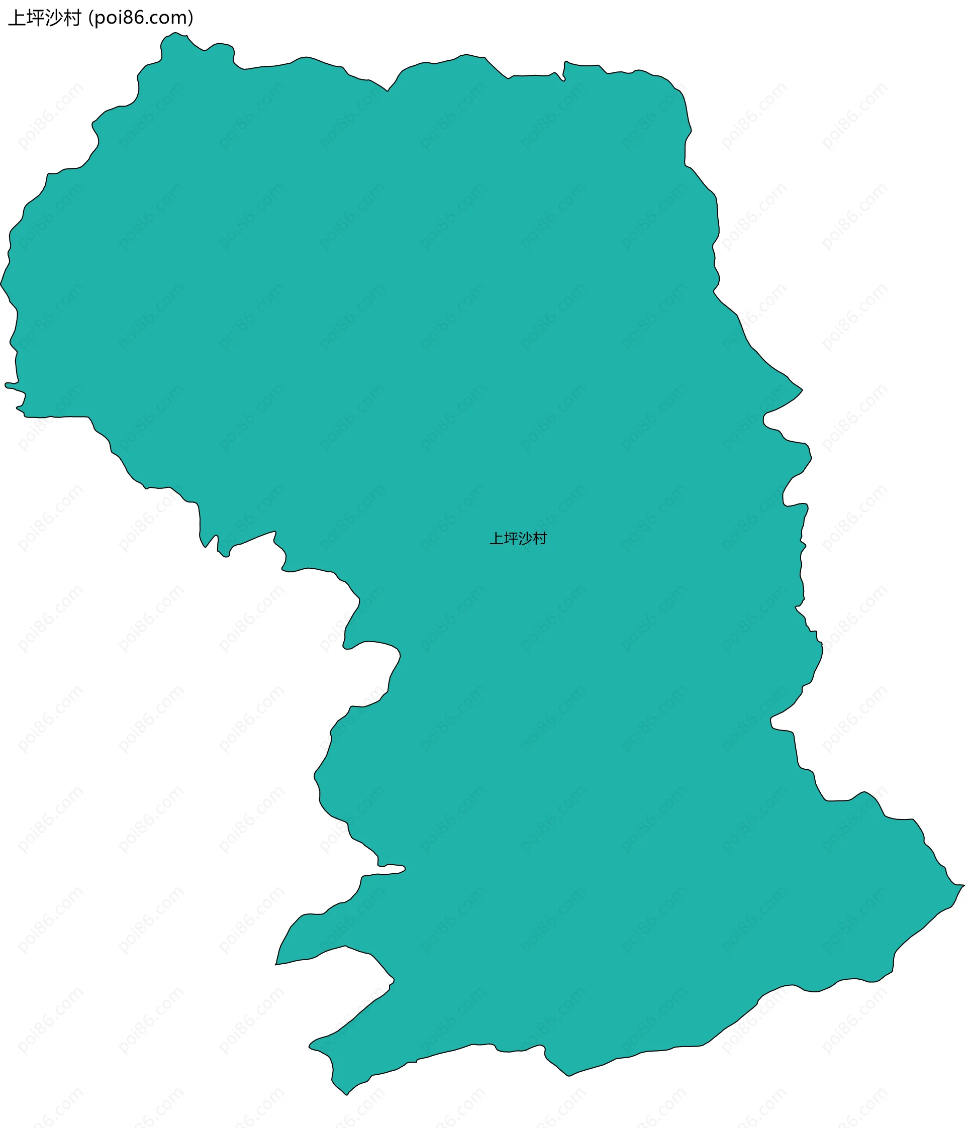 上坪沙村边界地图
