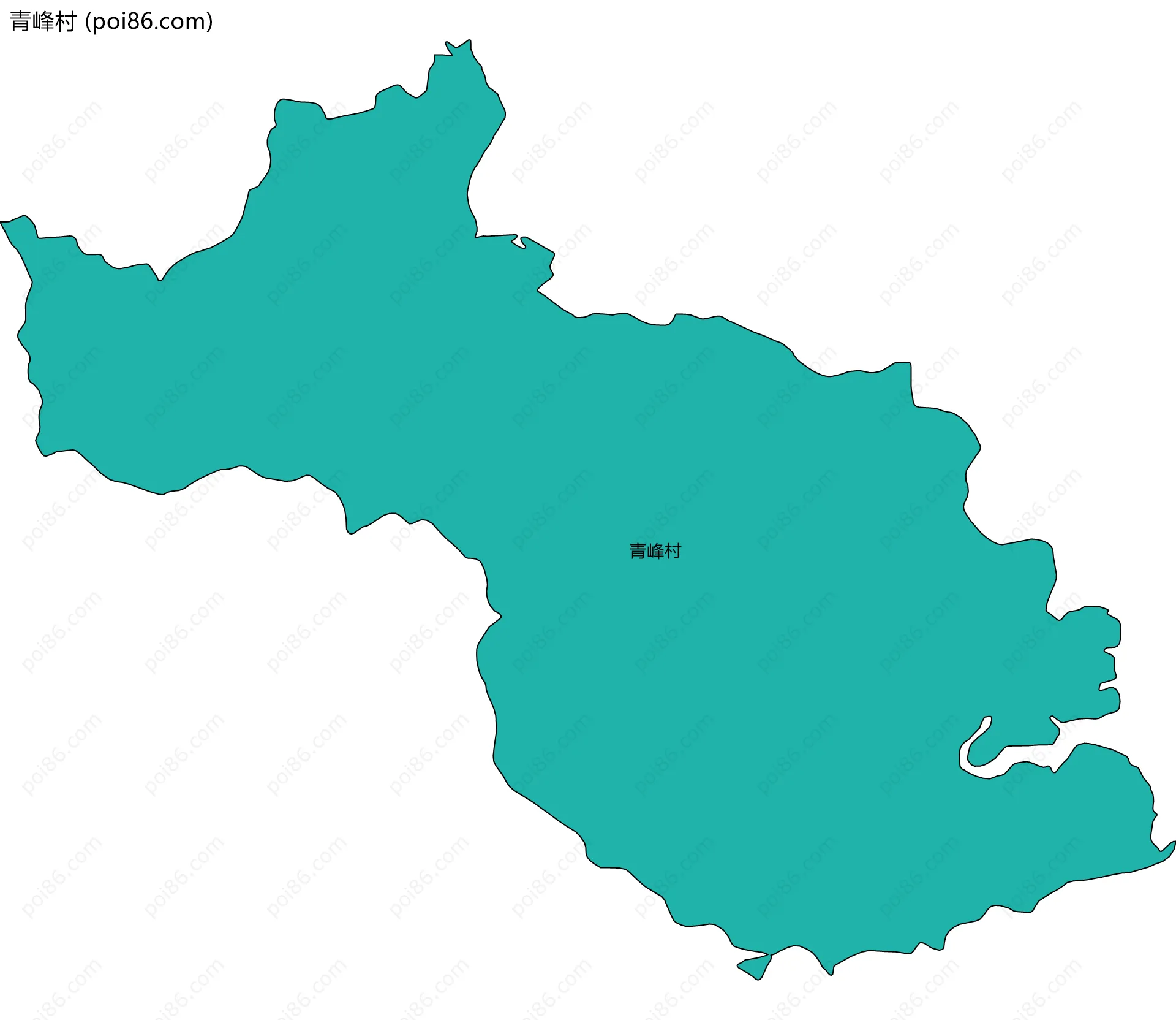 青峰村边界地图