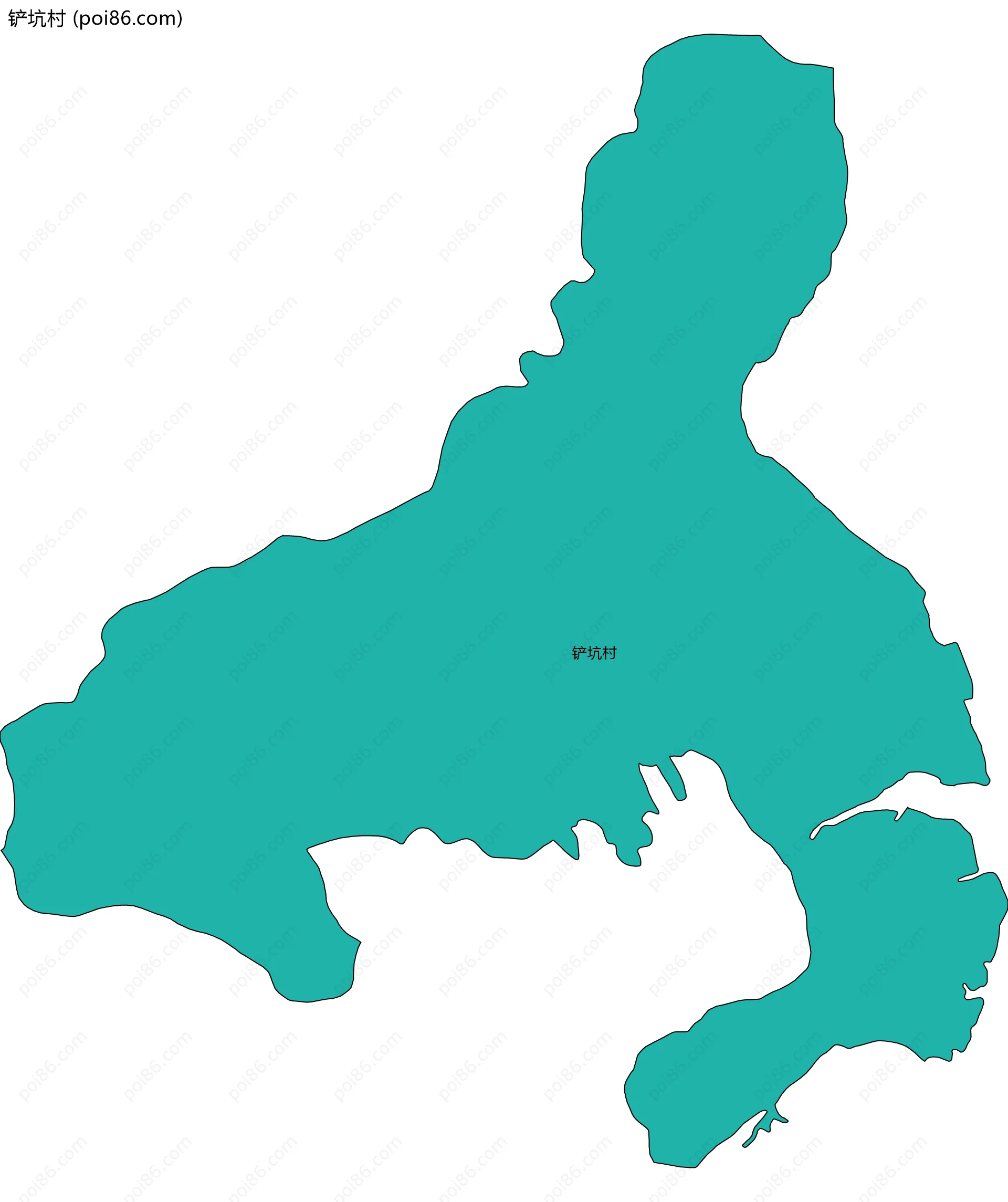 铲坑村边界地图