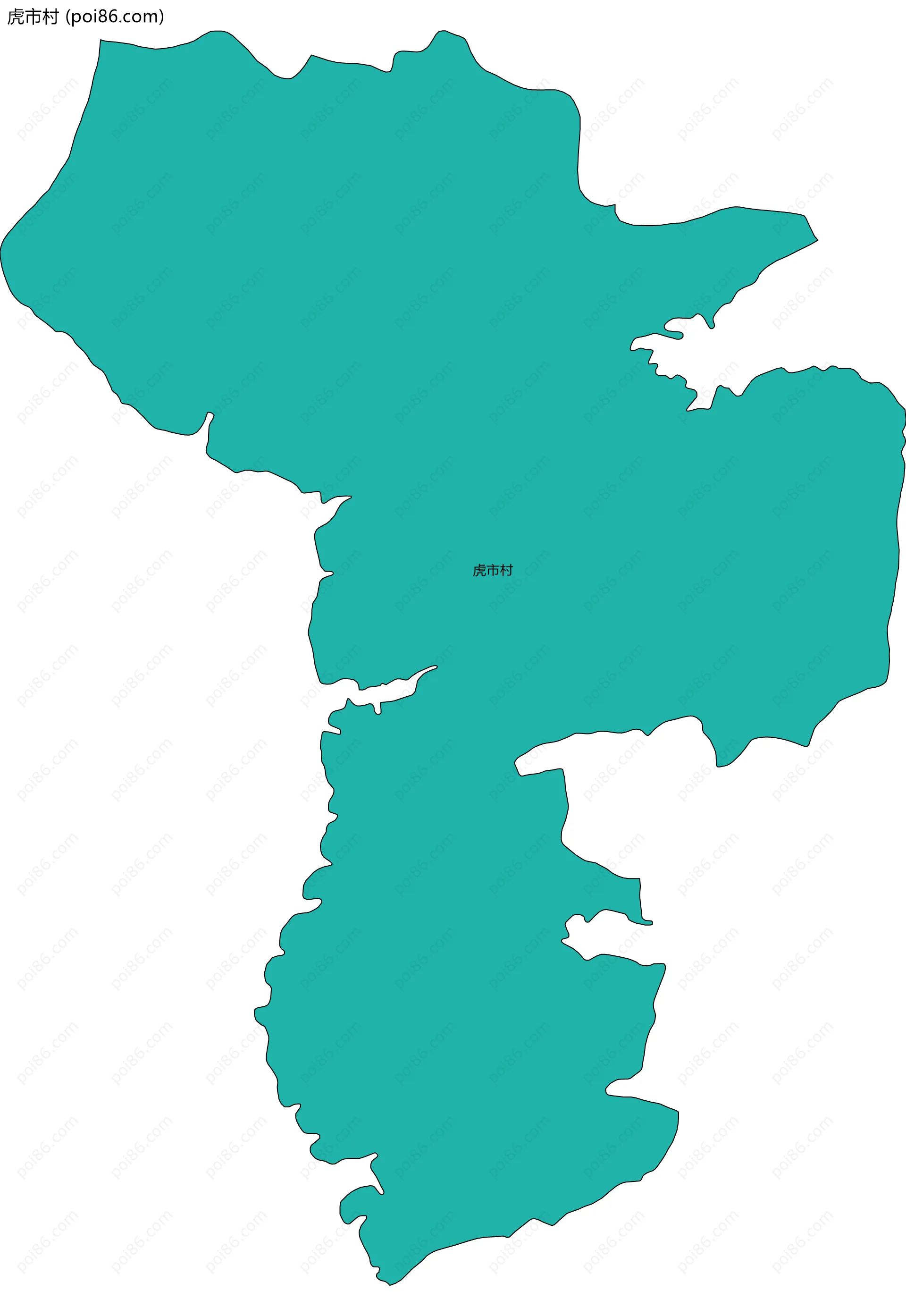 虎市村边界地图