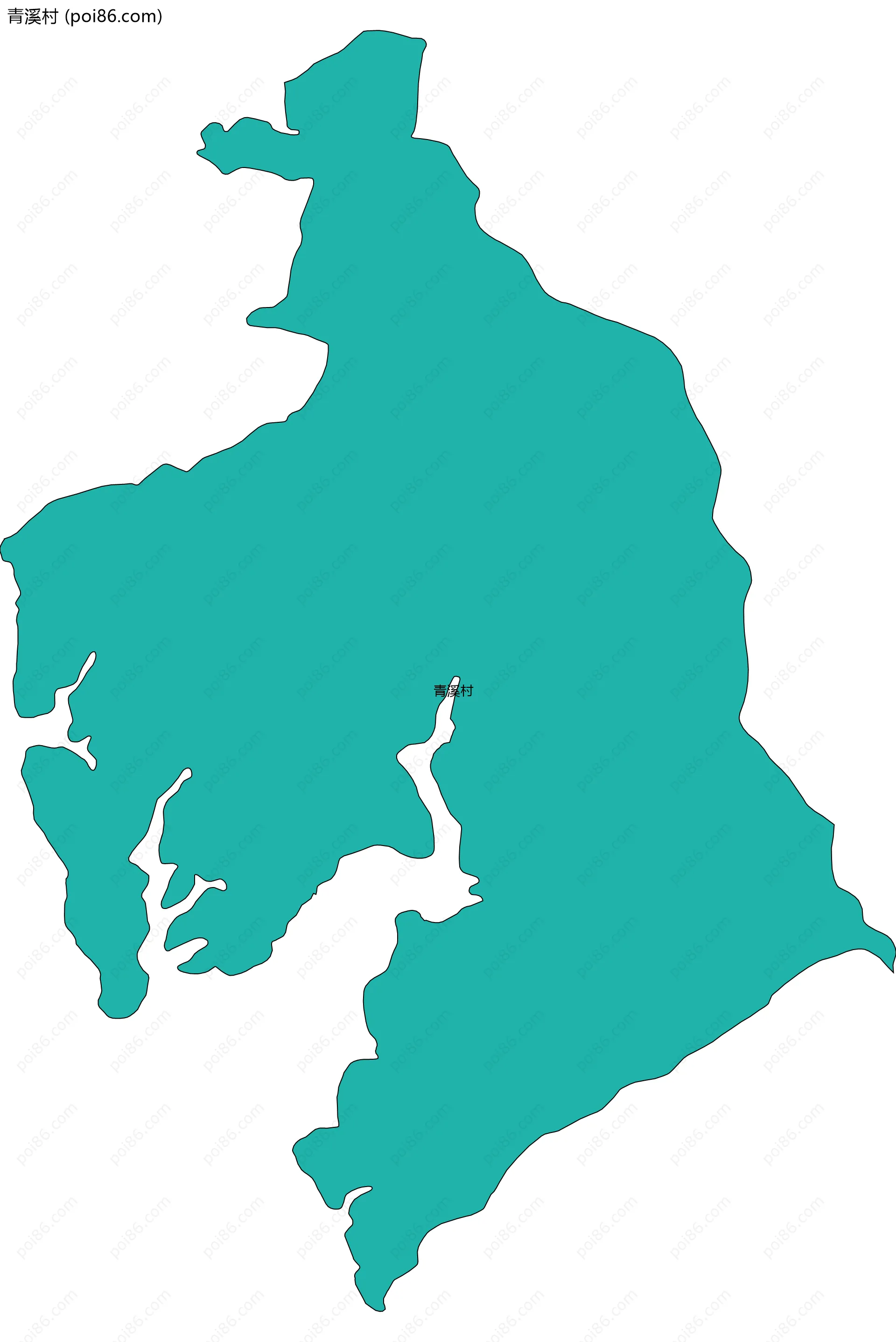 青溪村边界地图