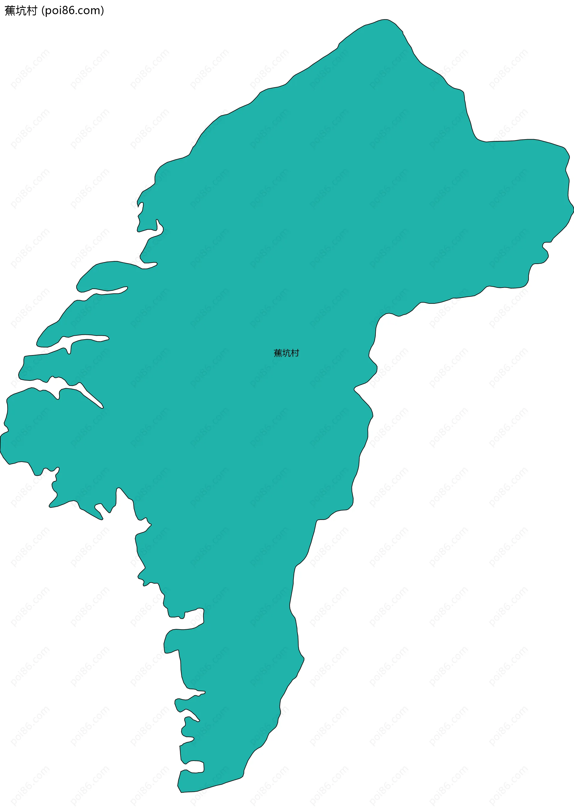 蕉坑村边界地图