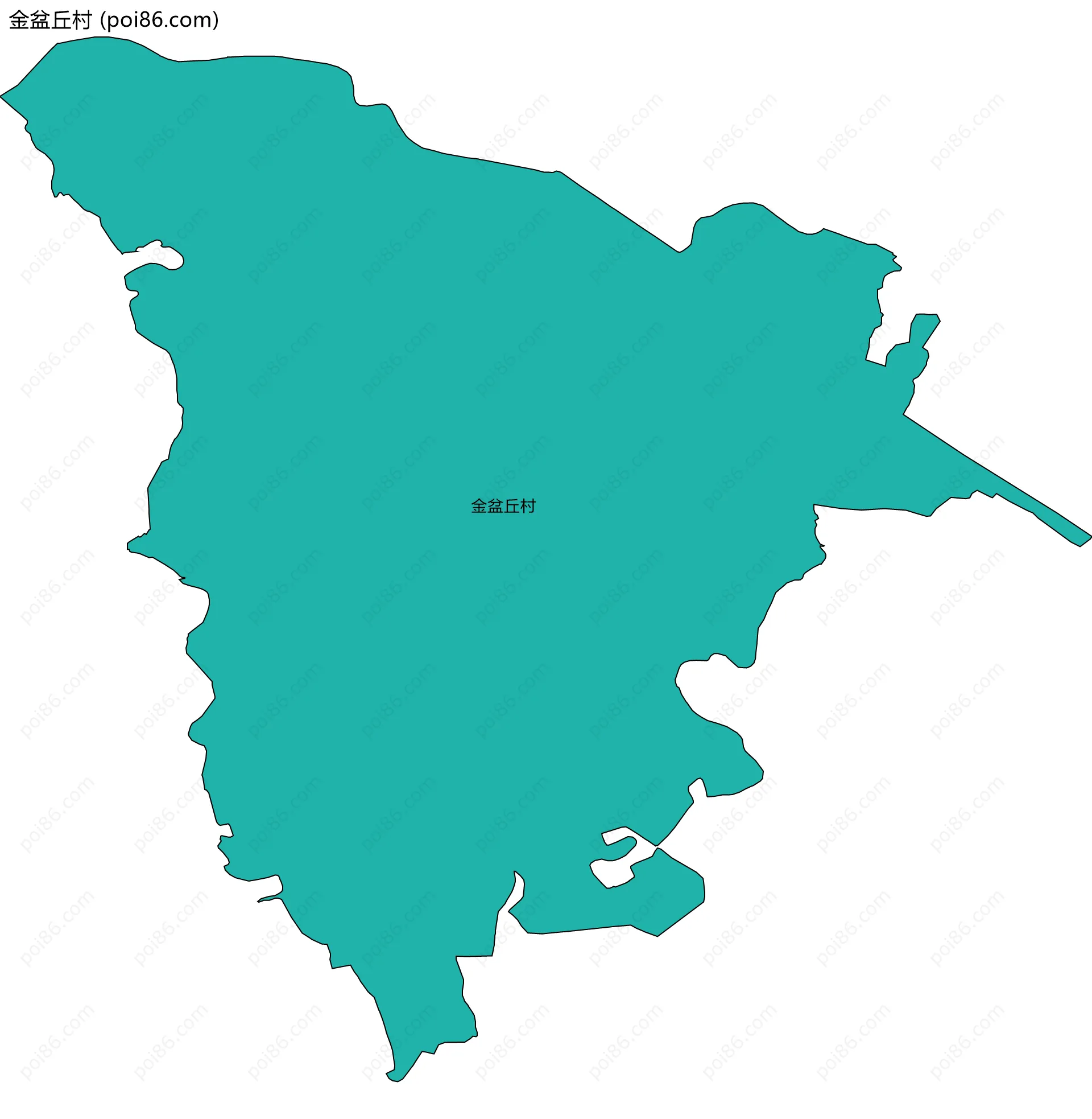 金盆丘村边界地图