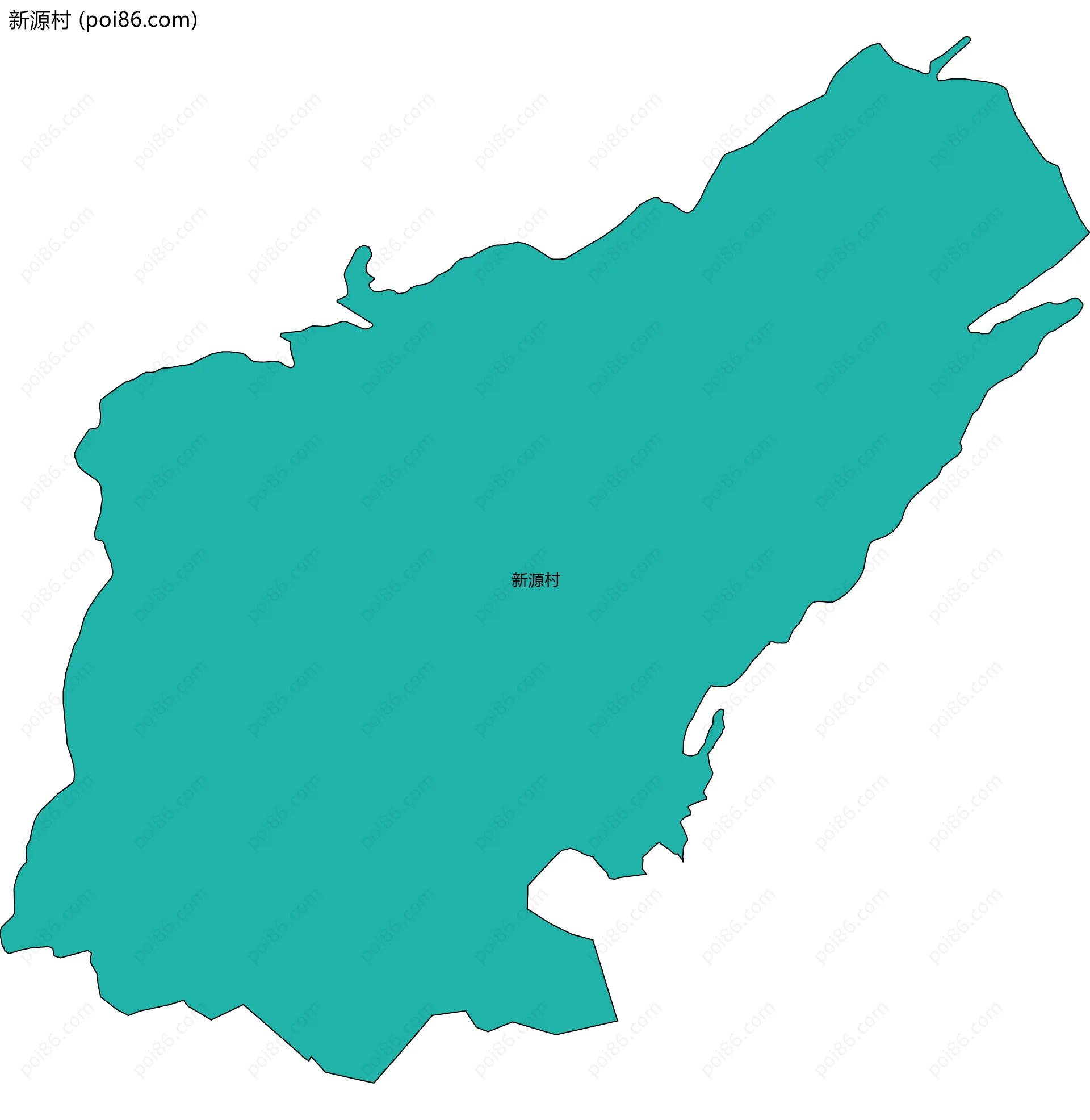 新源村边界地图