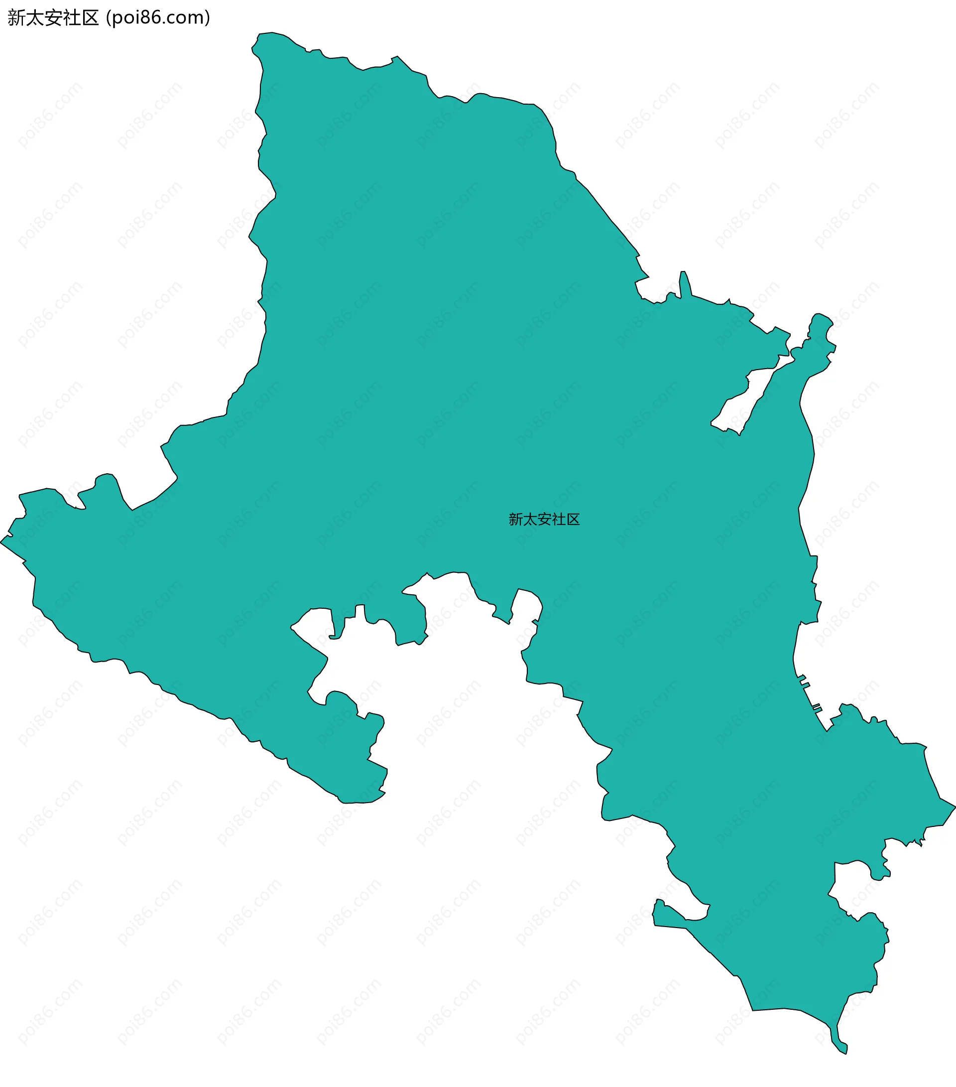 新太安社区边界地图