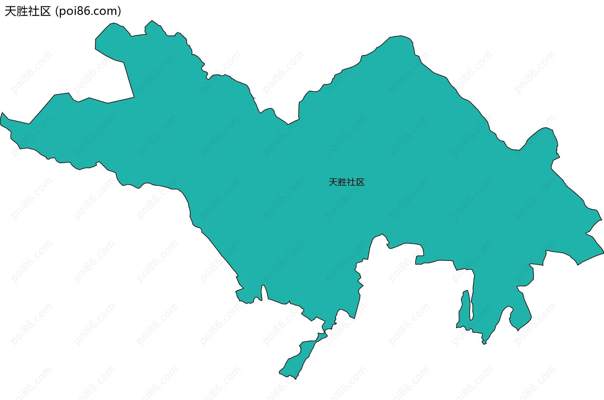 天胜社区边界地图