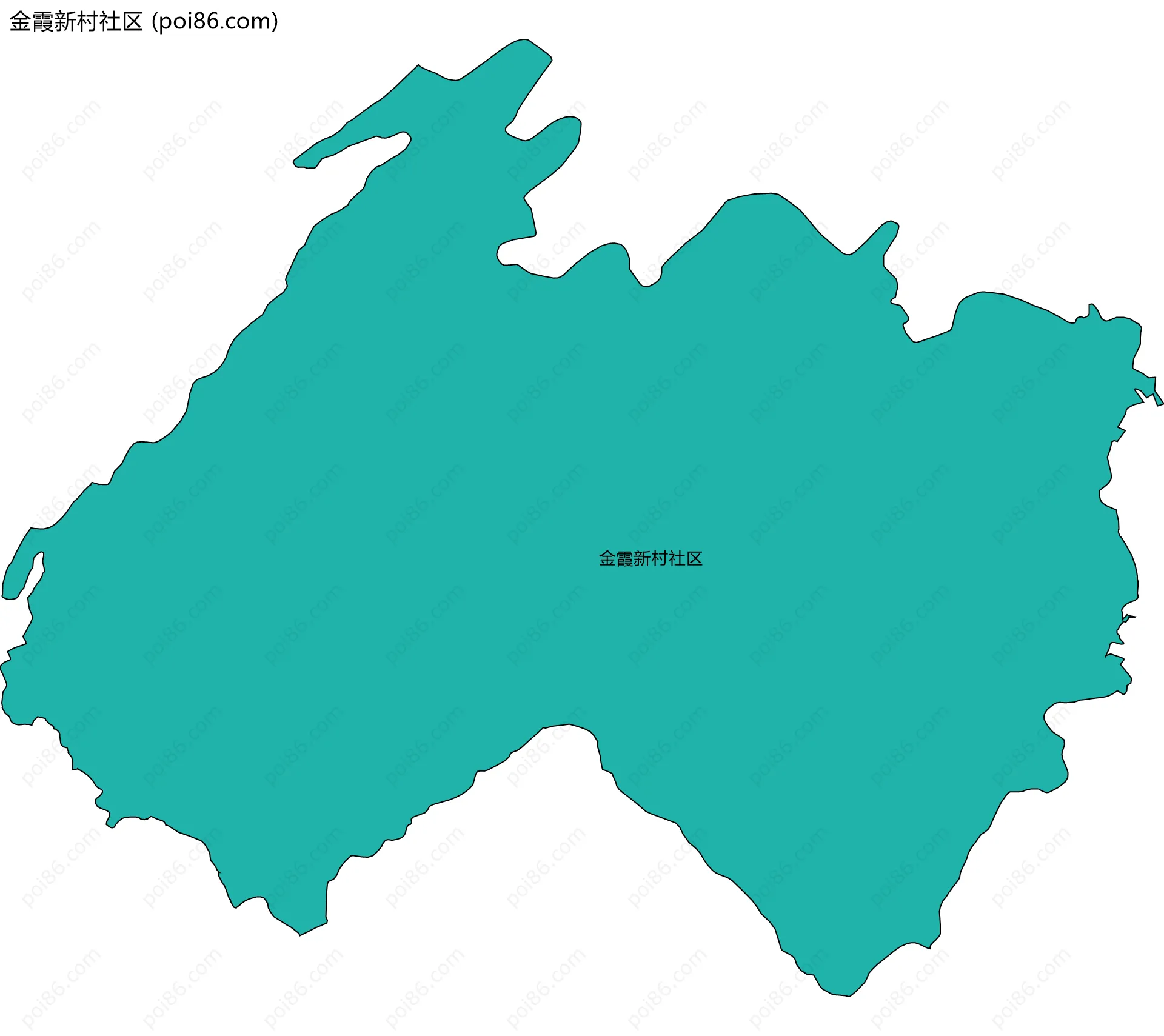 金霞新村社区边界地图