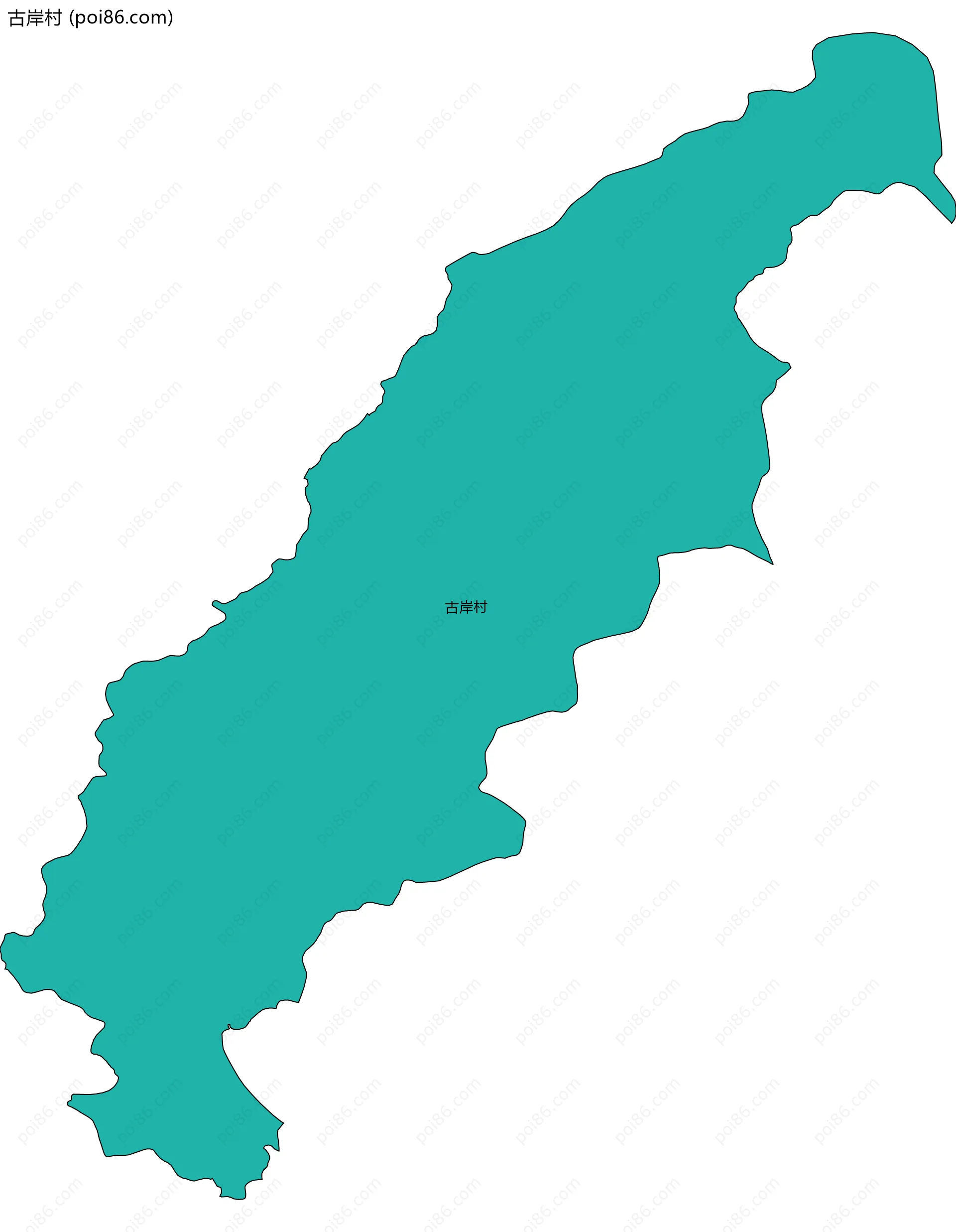 古岸村边界地图