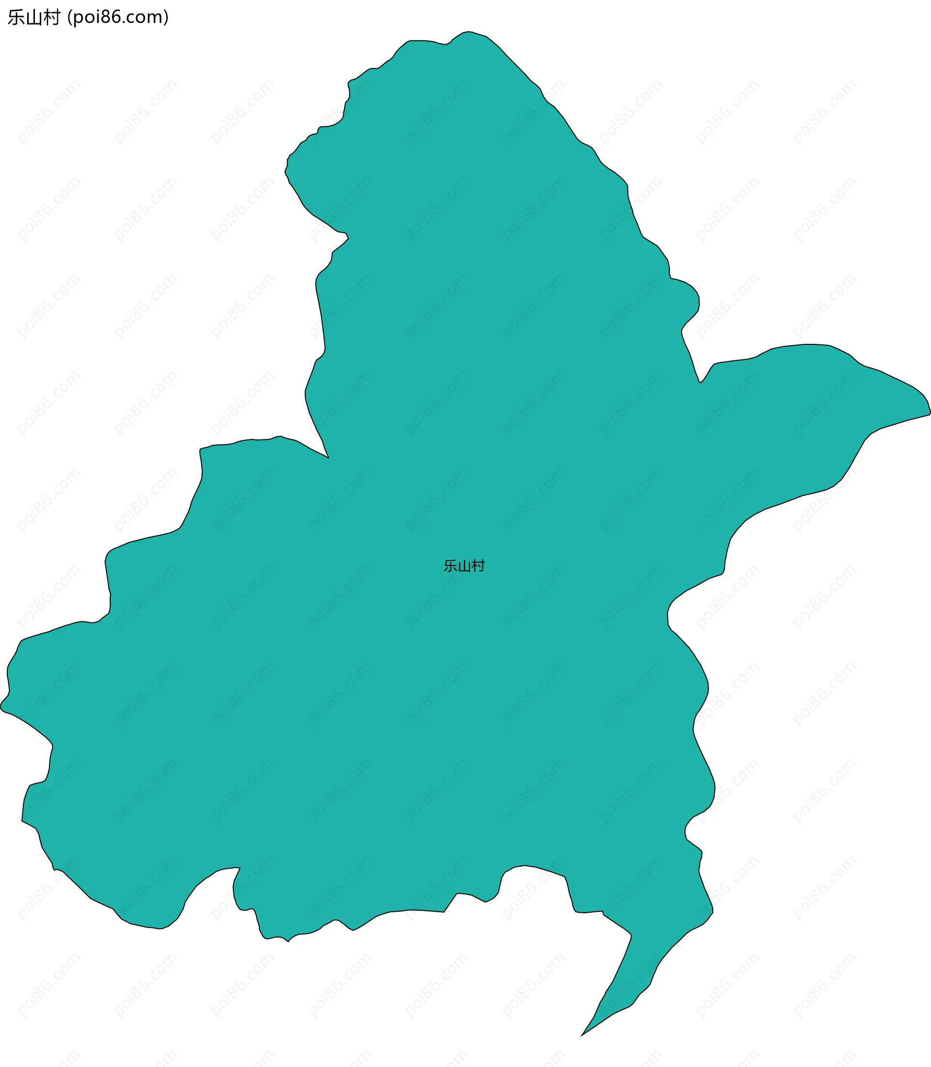乐山村边界地图