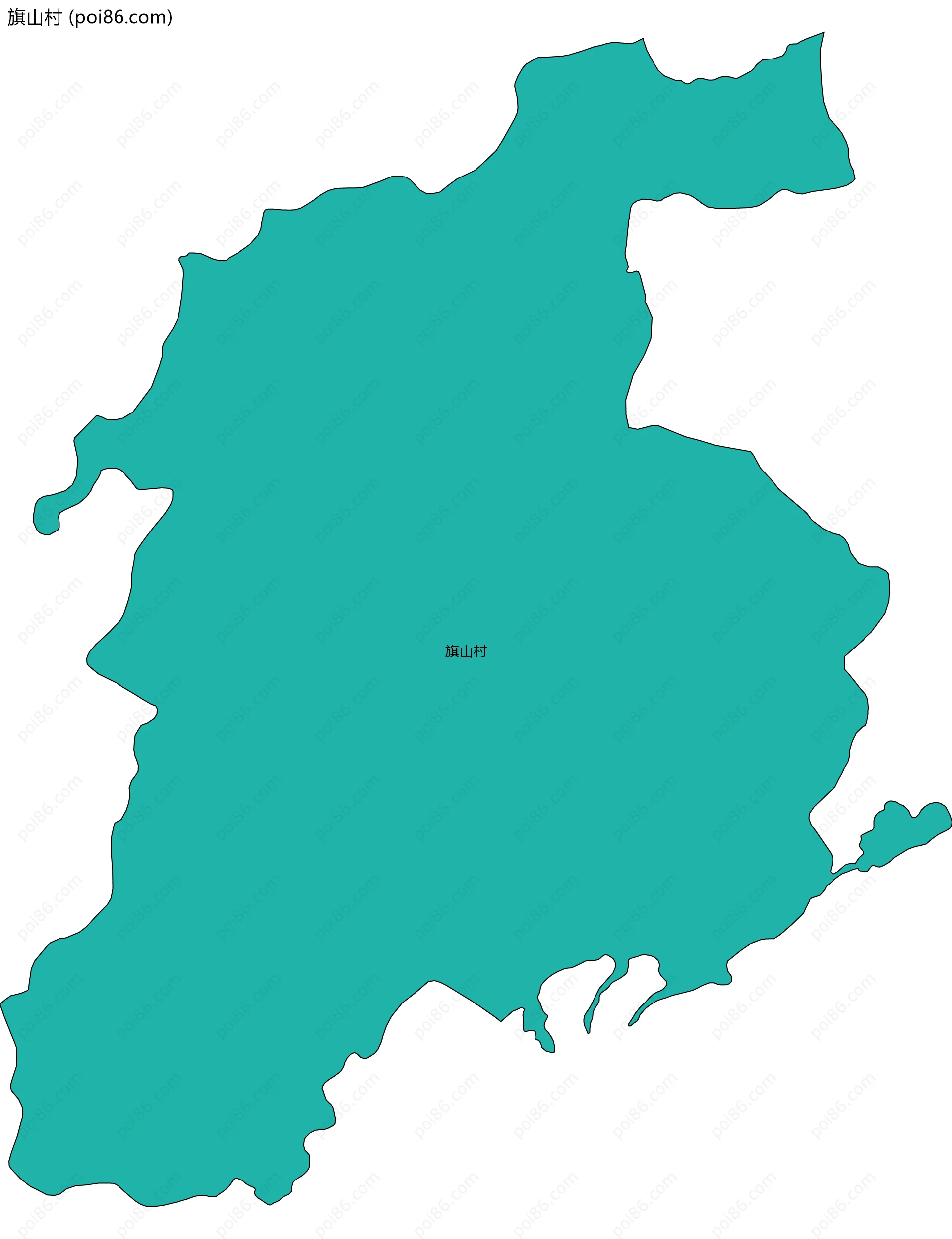 旗山村边界地图