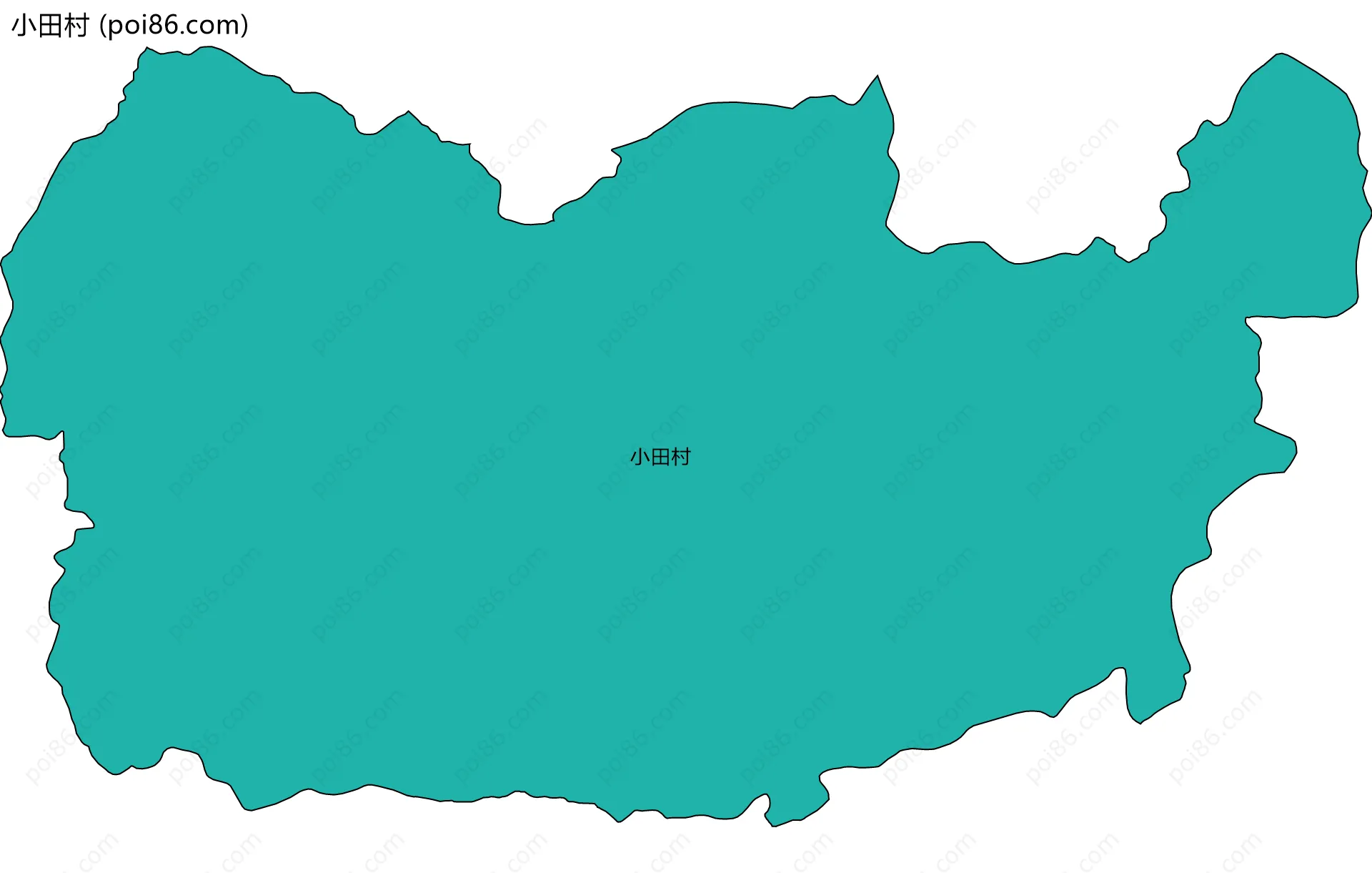 小田村边界地图