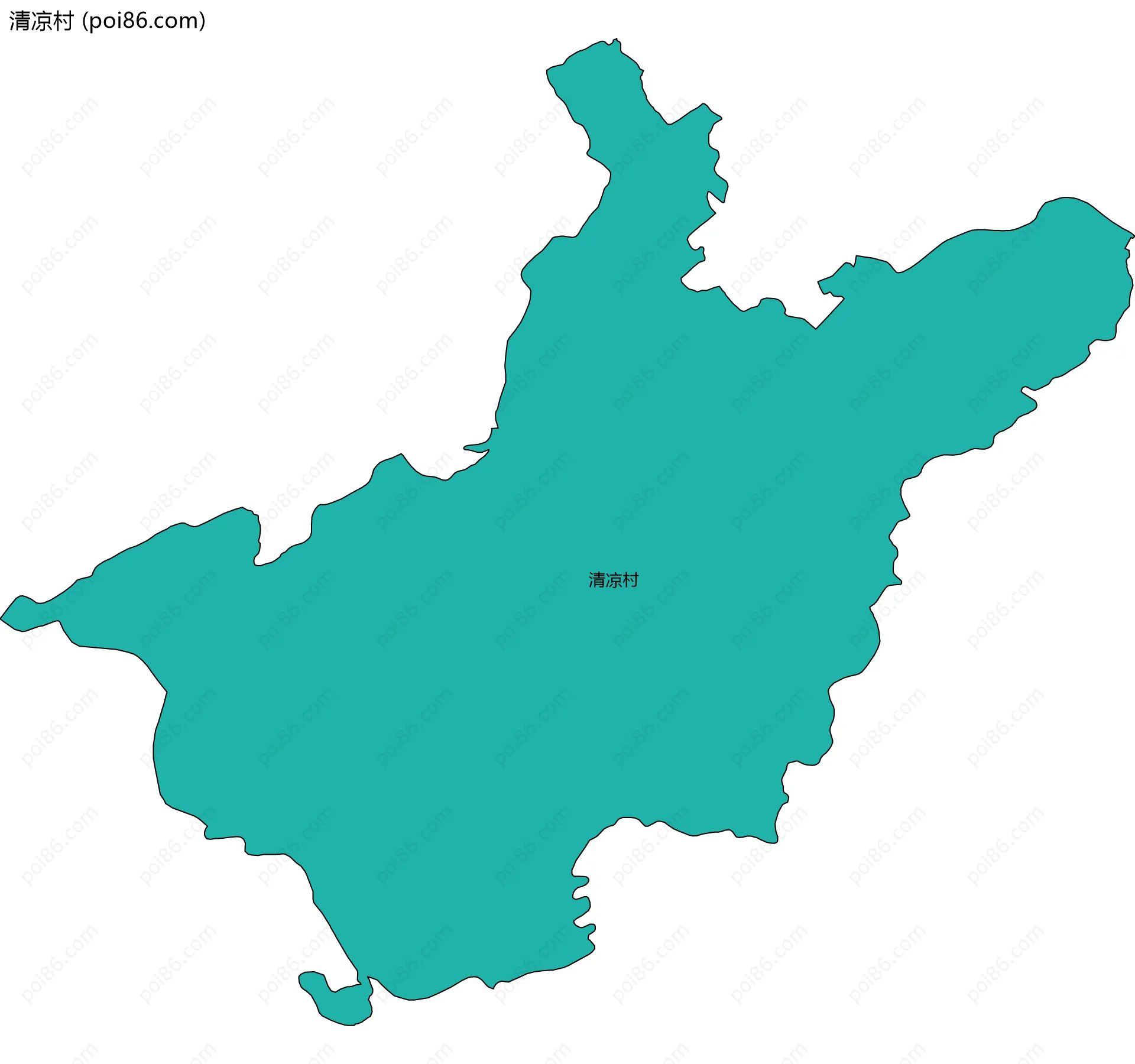 清凉村边界地图