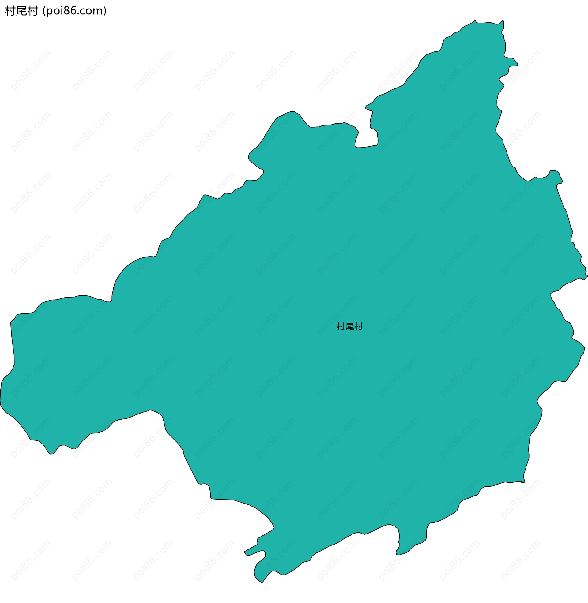 村尾村边界地图