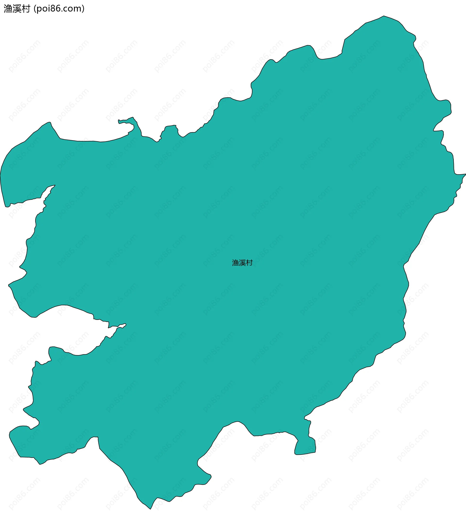 渔溪村边界地图