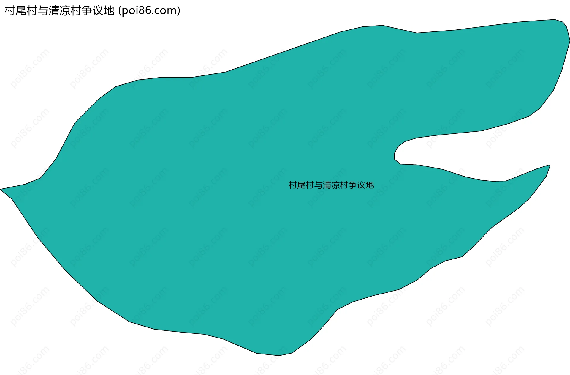 村尾村与清凉村争议地边界地图
