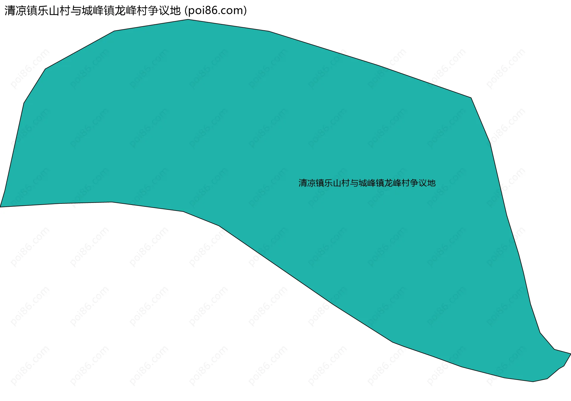 清凉镇乐山村与城峰镇龙峰村争议地边界地图