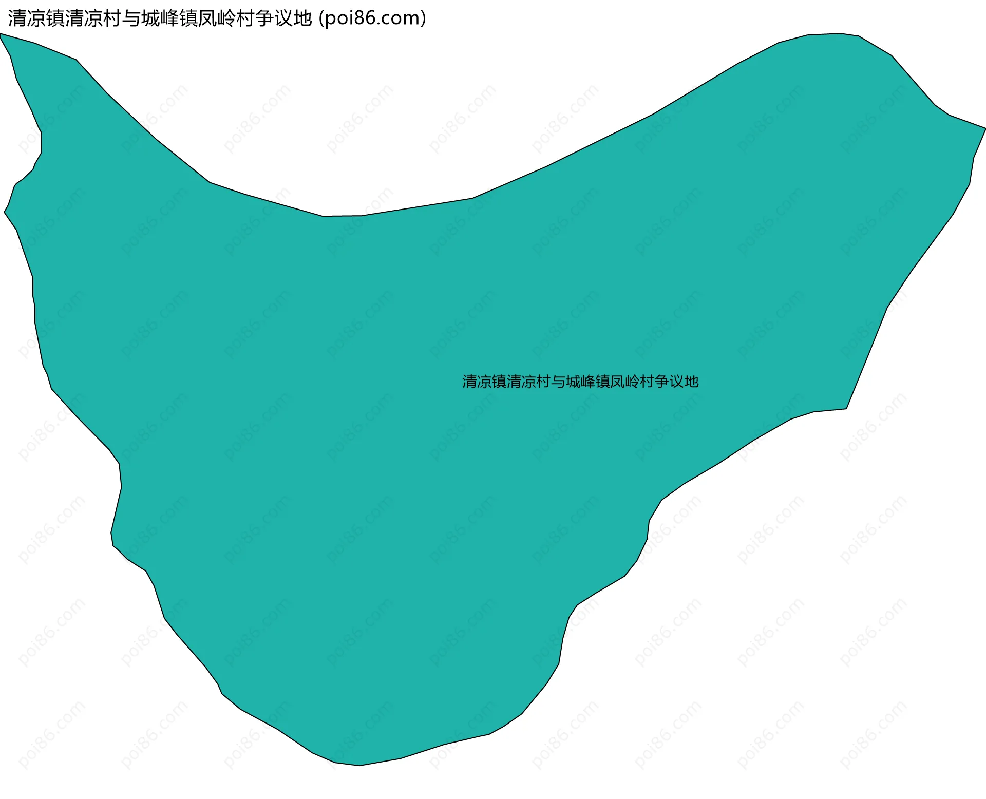 清凉镇清凉村与城峰镇凤岭村争议地边界地图