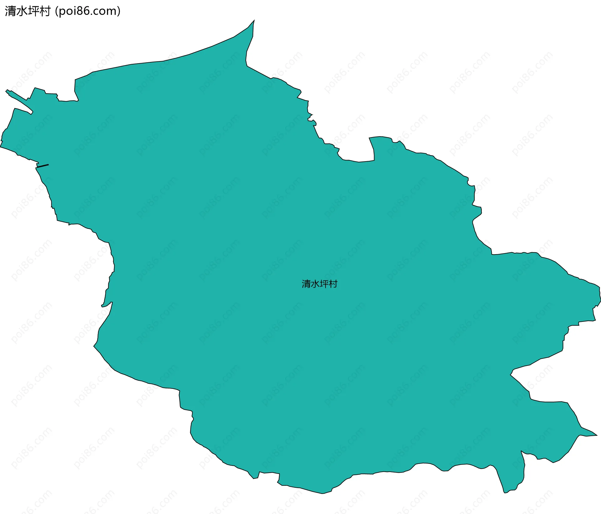 清水坪村边界地图