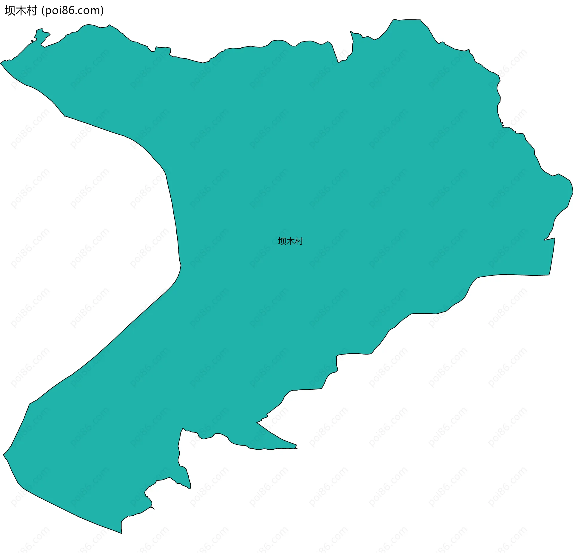 坝木村边界地图
