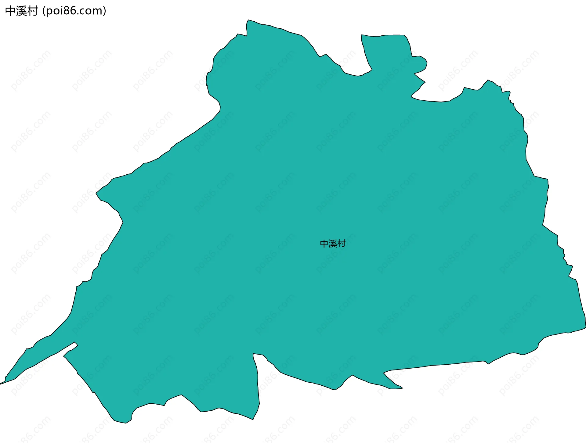 中溪村边界地图