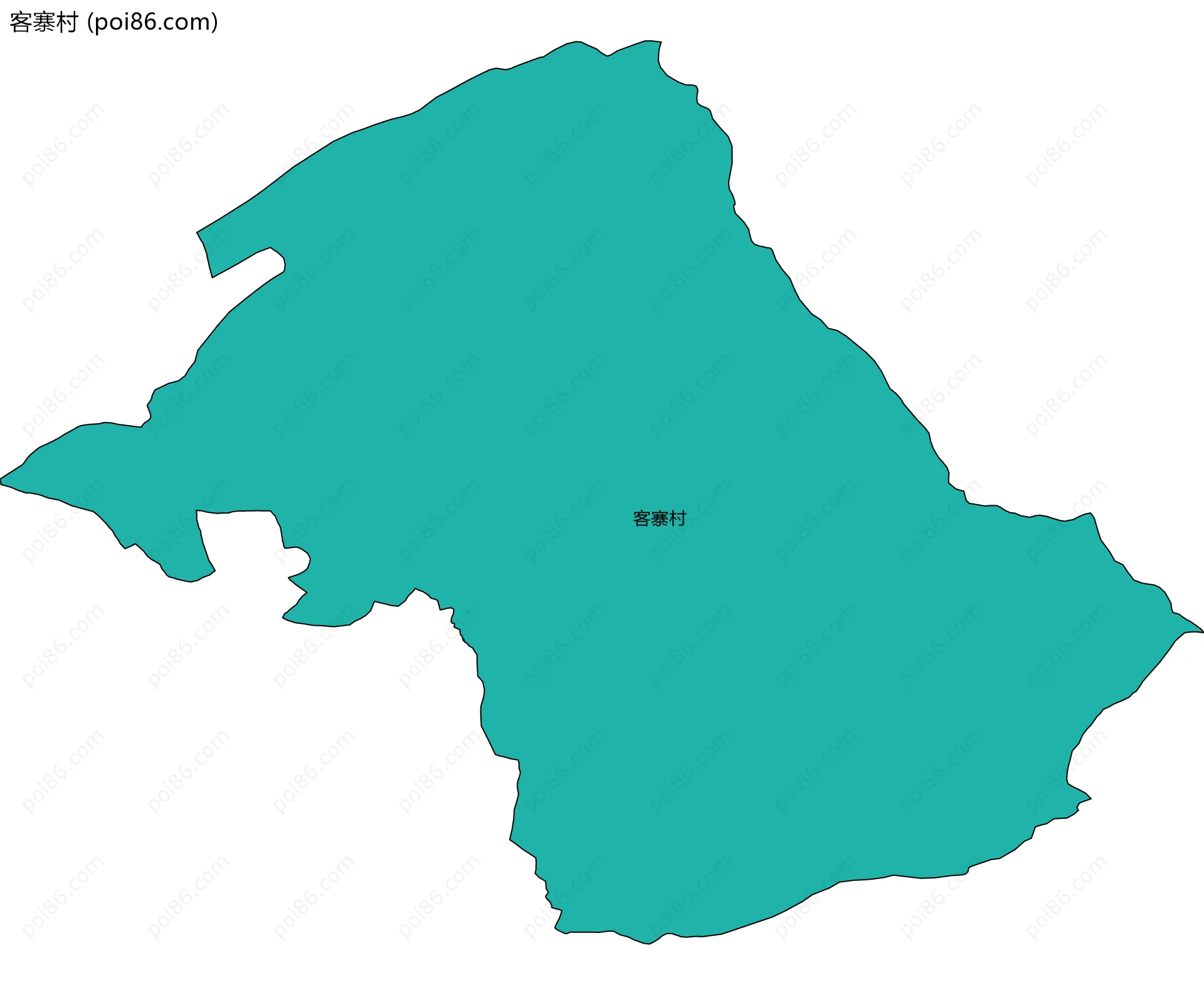 客寨村边界地图