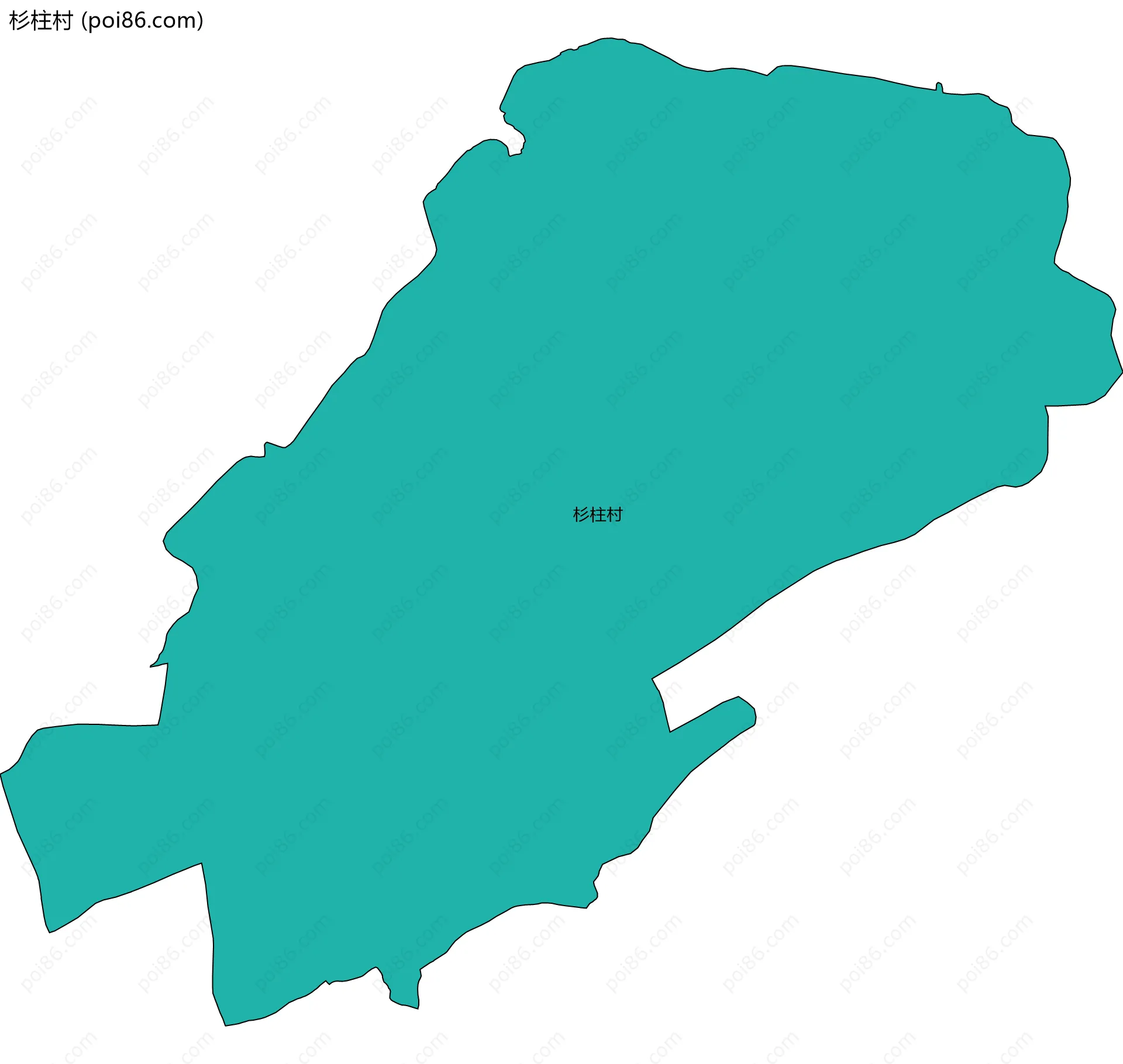 杉柱村边界地图