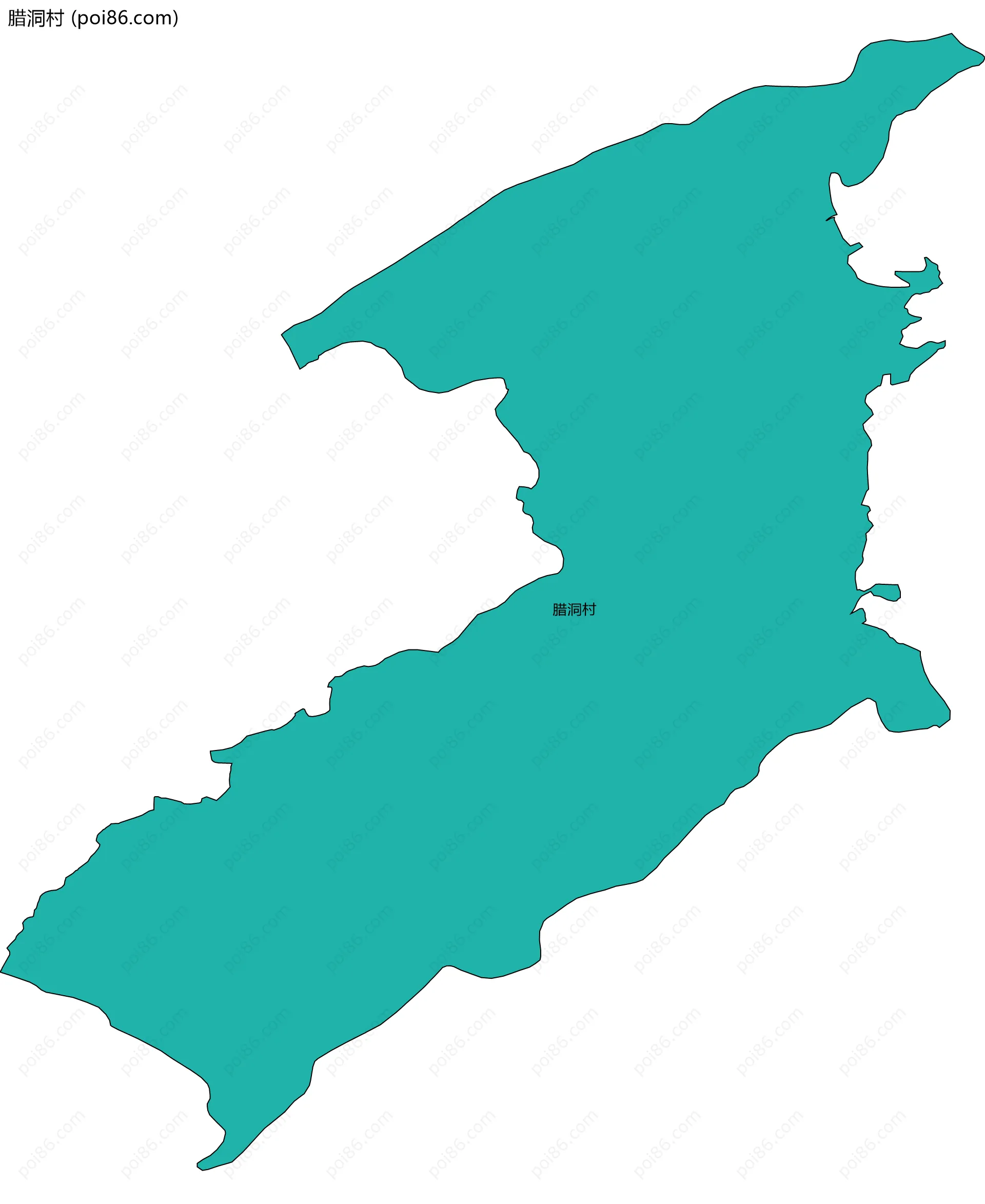 腊洞村边界地图