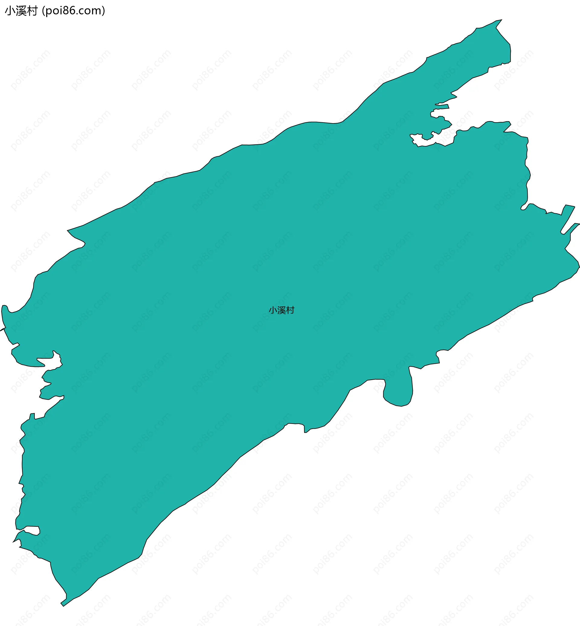 小溪村边界地图