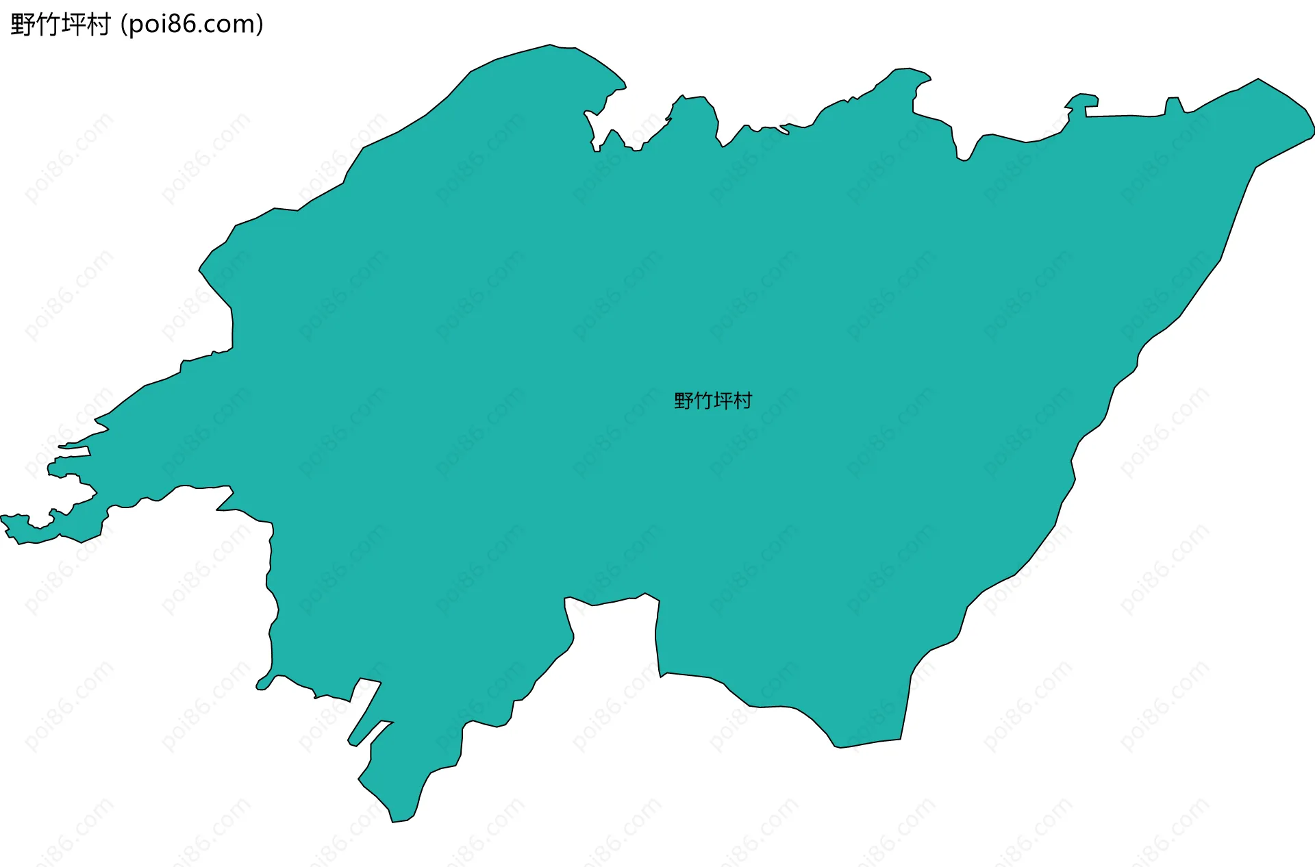 野竹坪村边界地图