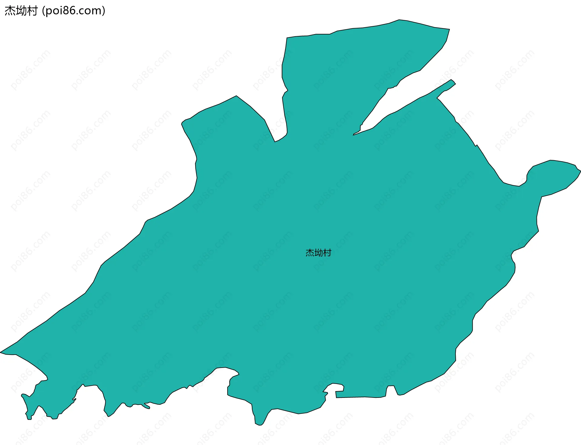杰坳村边界地图