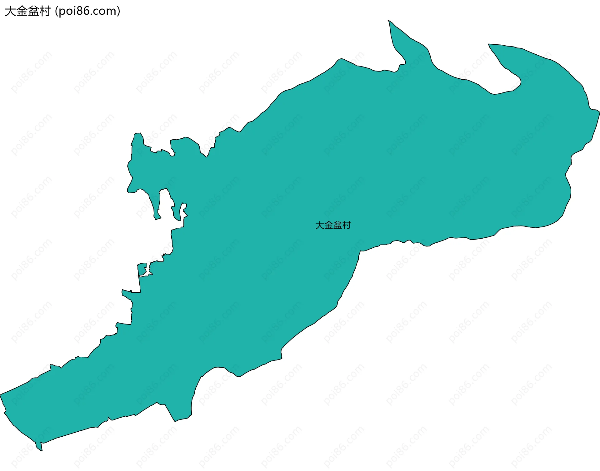 大金盆村边界地图
