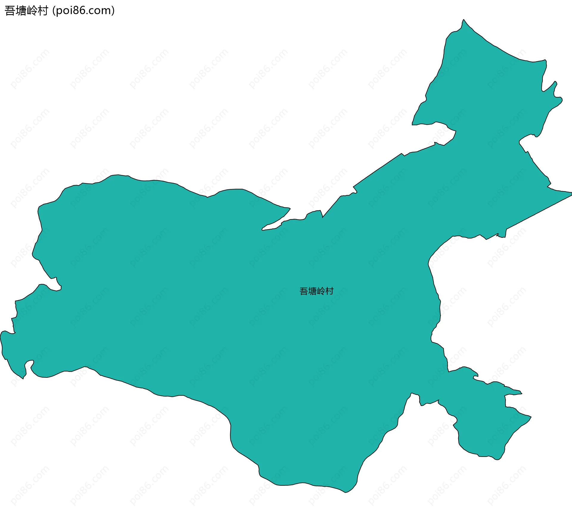 吾塘岭村边界地图