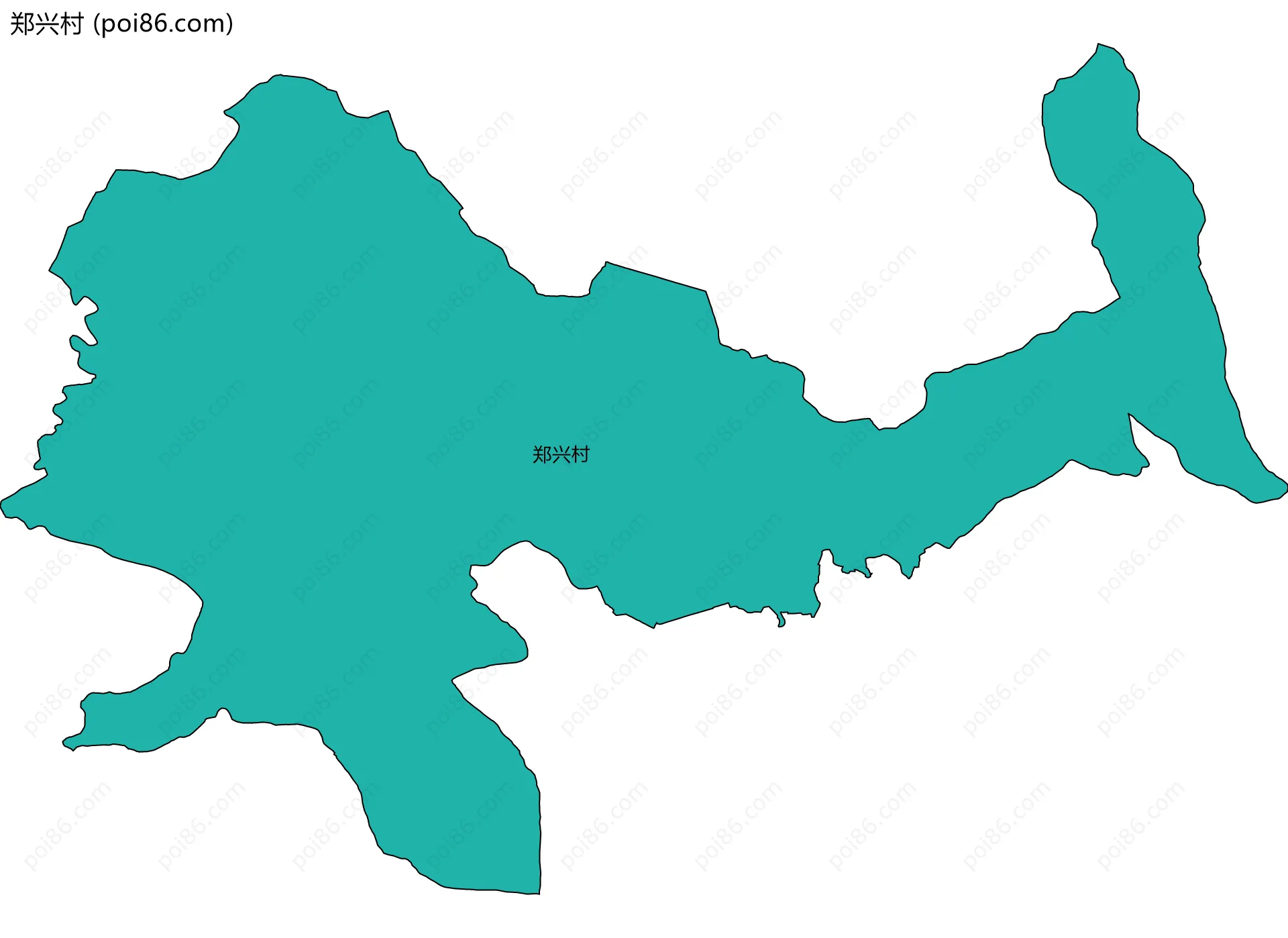 郑兴村边界地图
