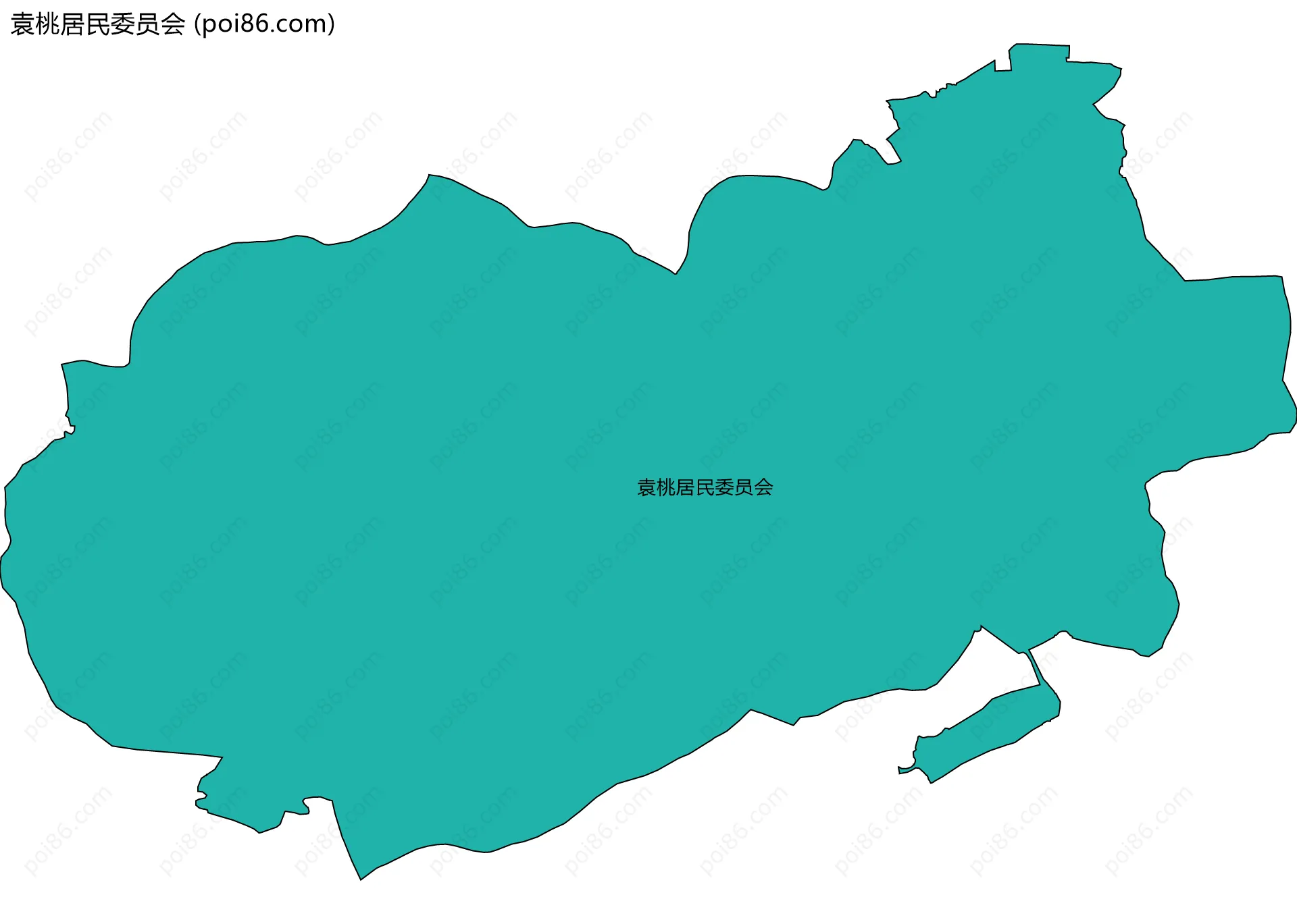 袁桃居民委员会边界地图