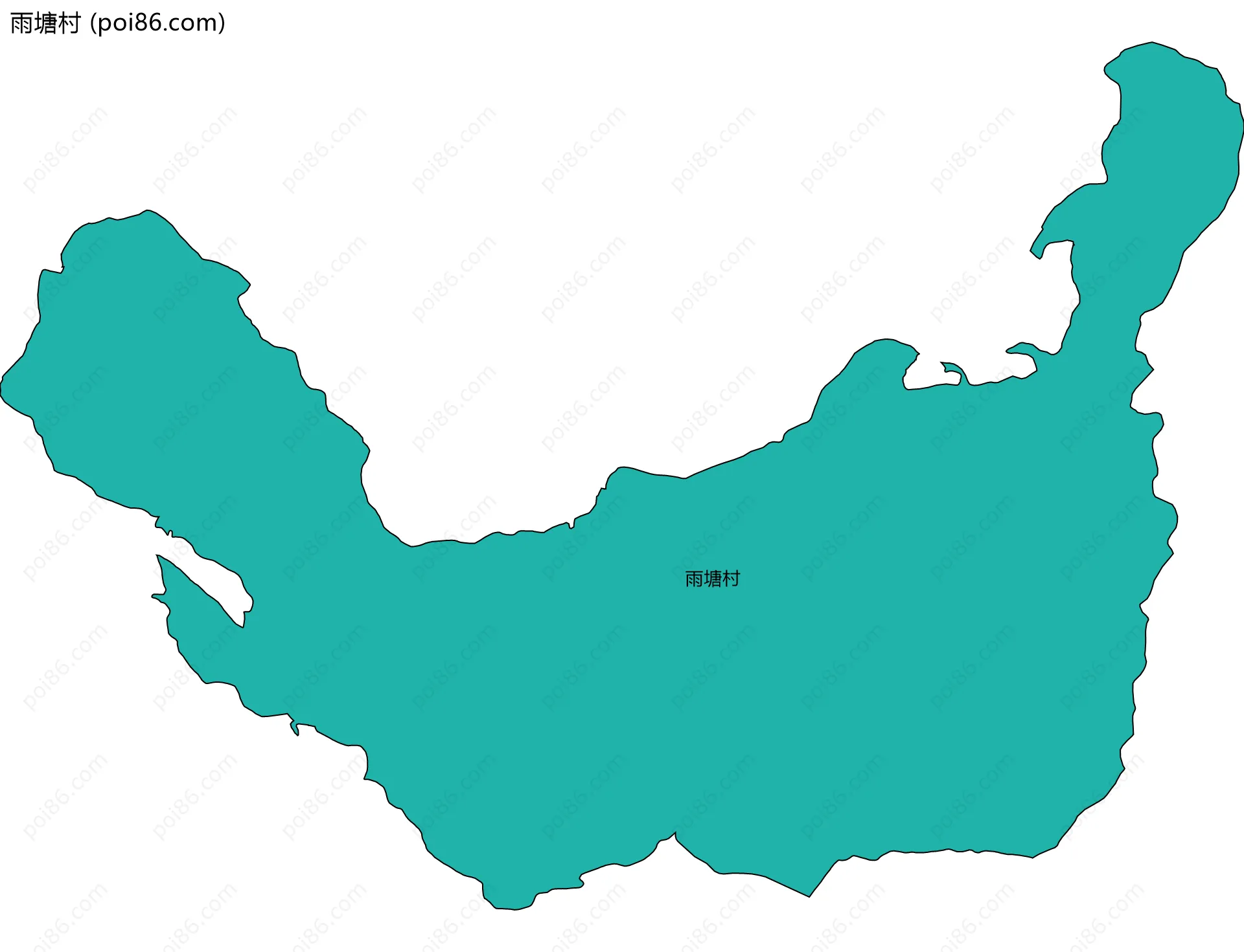 雨塘村边界地图