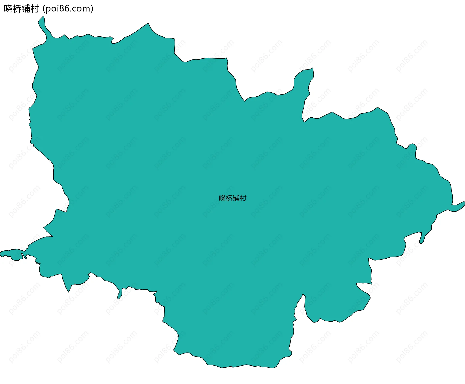 晓桥铺村边界地图
