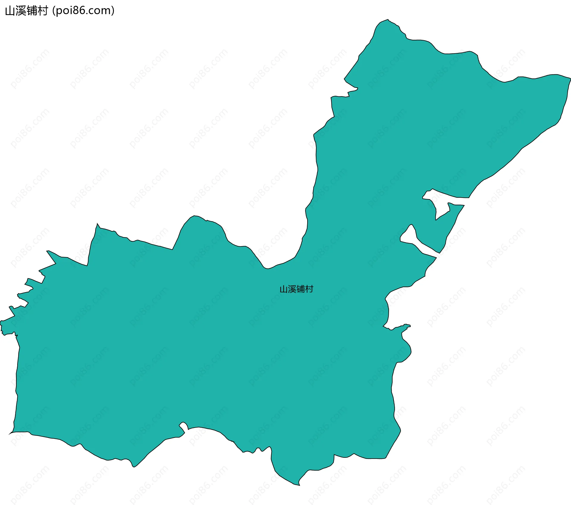 山溪铺村边界地图