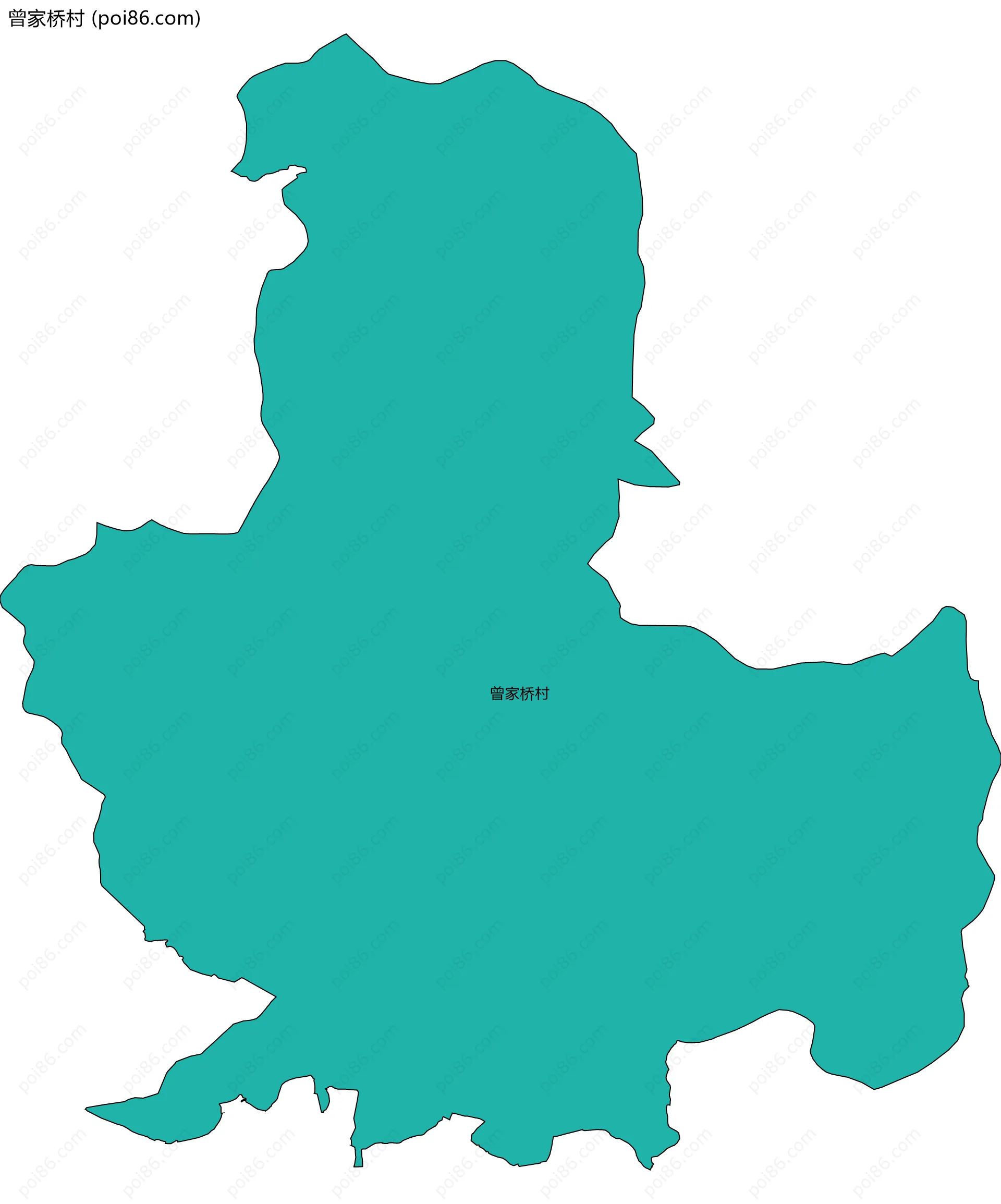 曾家桥村边界地图