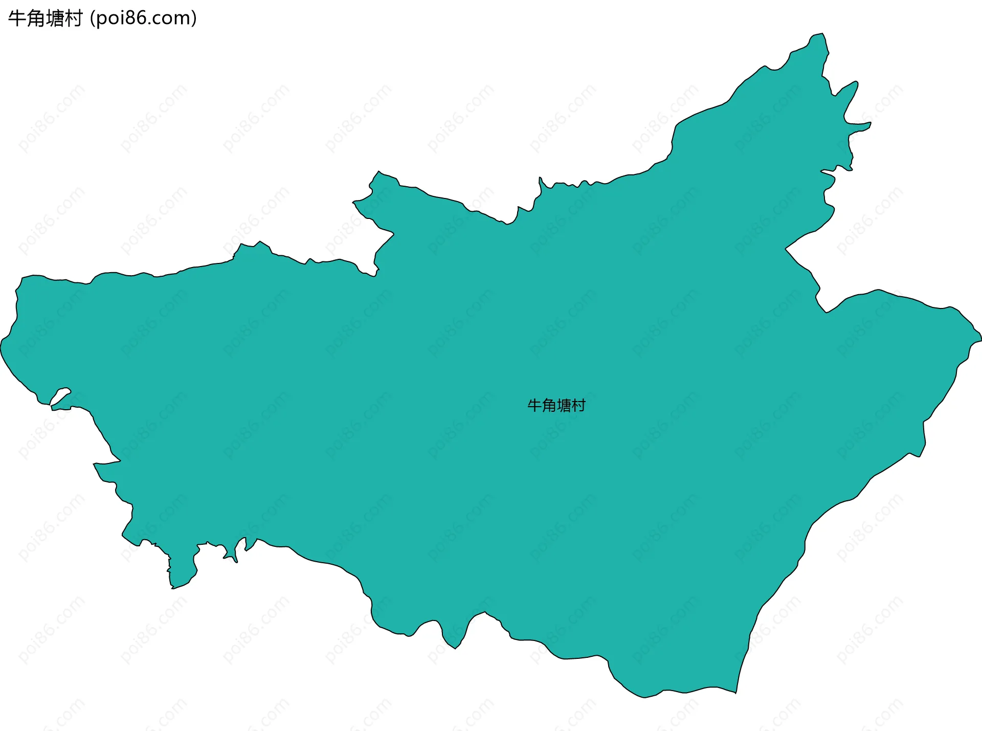 牛角塘村边界地图