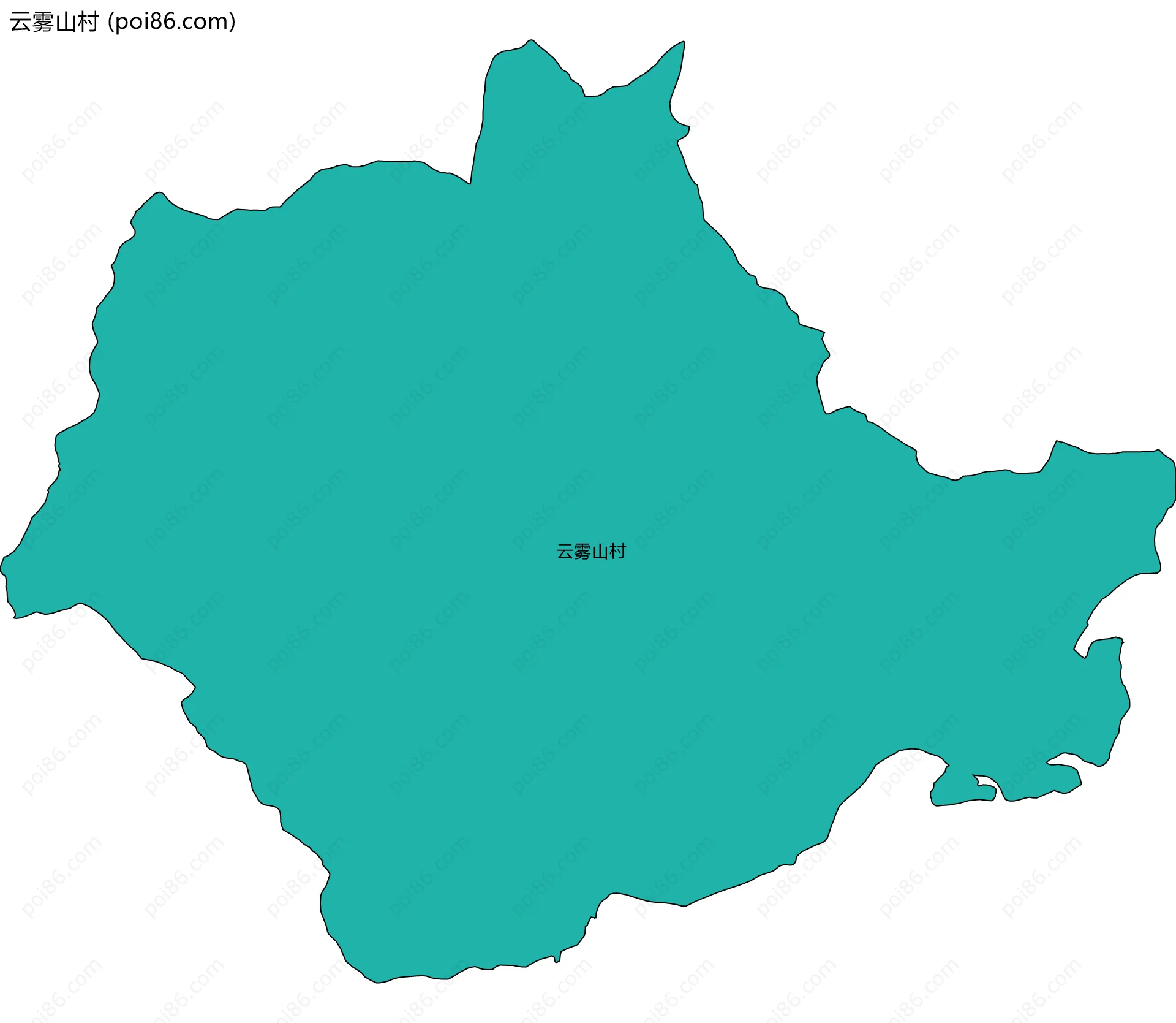 云雾山村边界地图