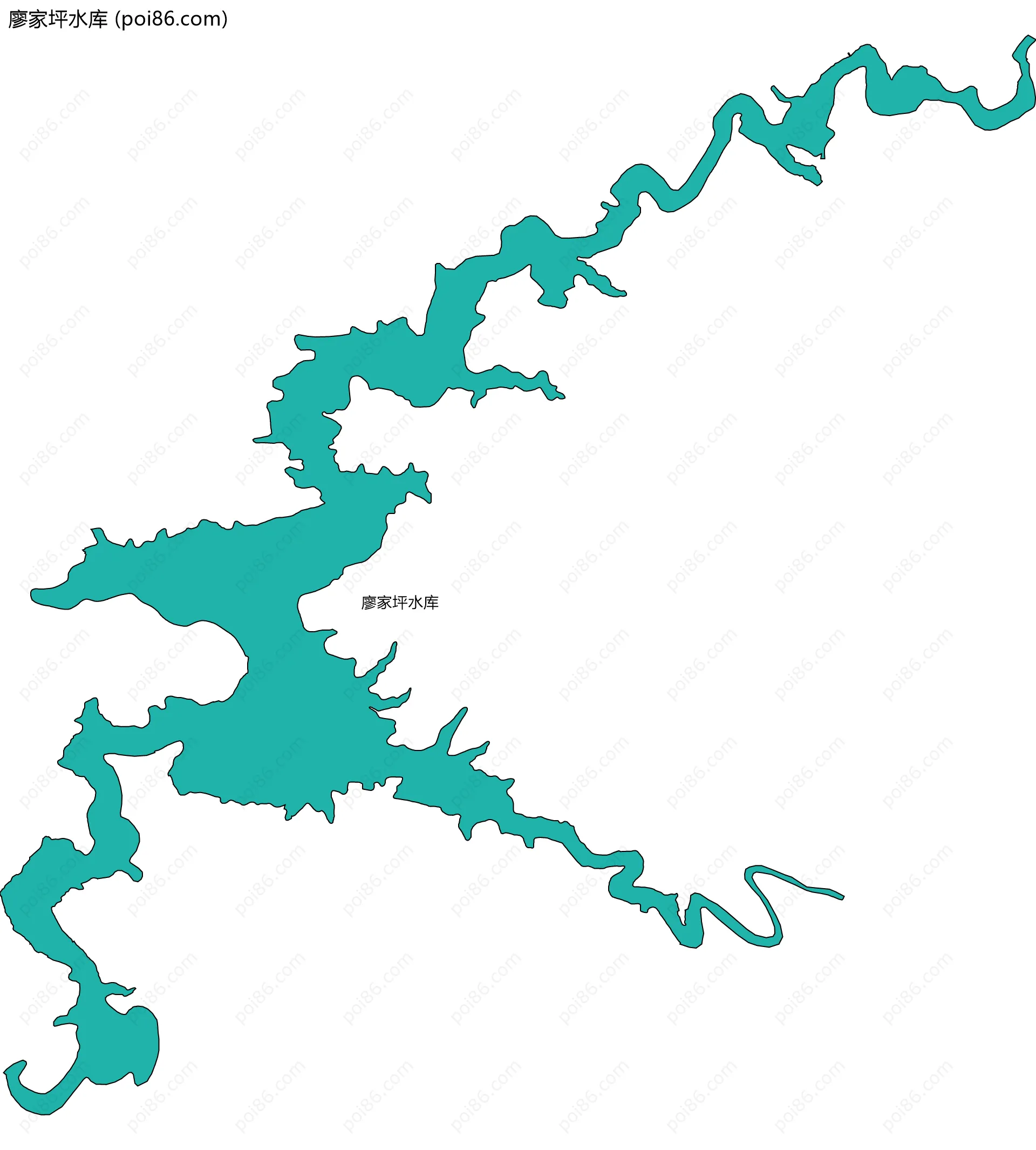 廖家坪水库边界地图