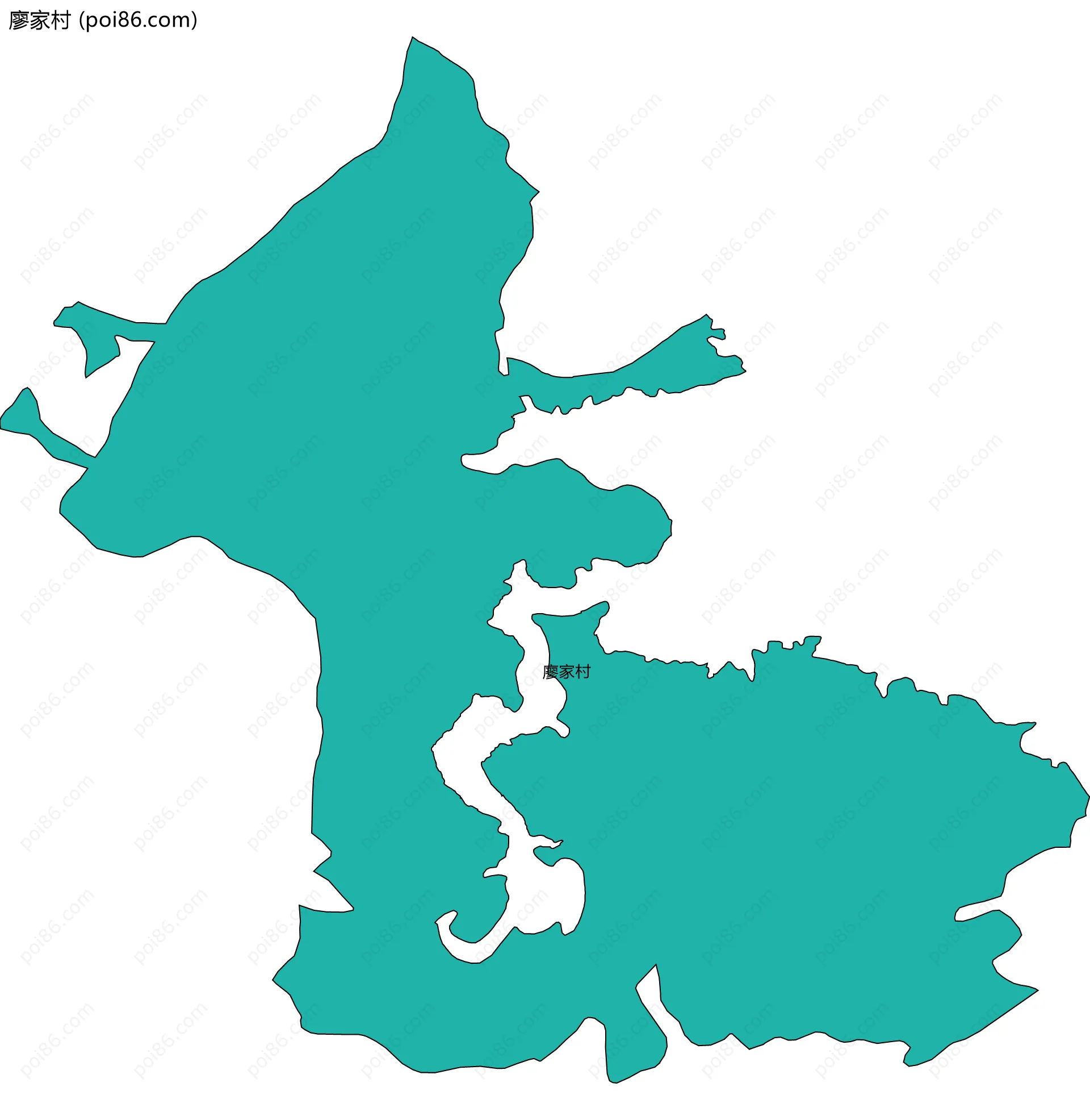 廖家村边界地图