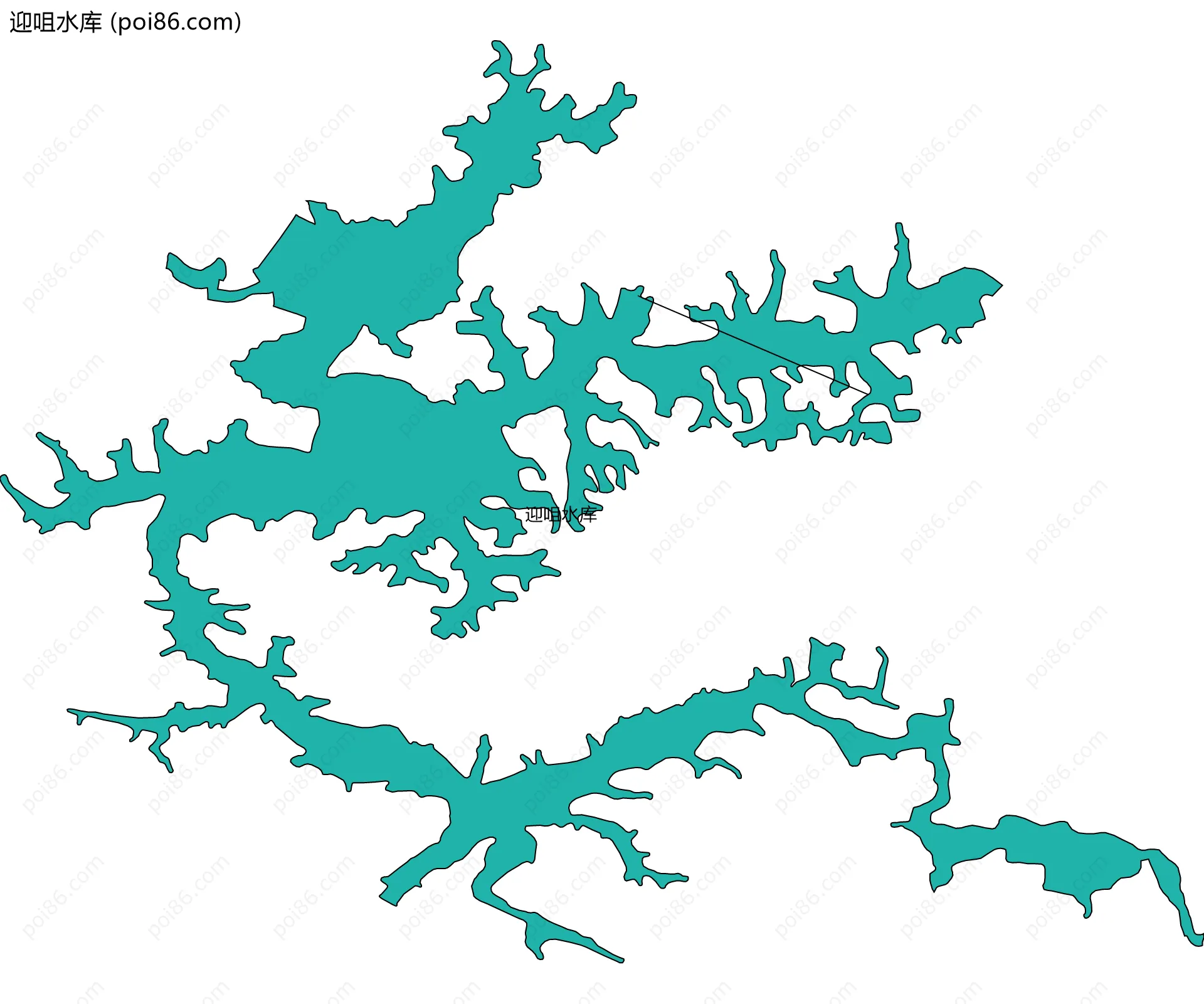 迎咀水库边界地图