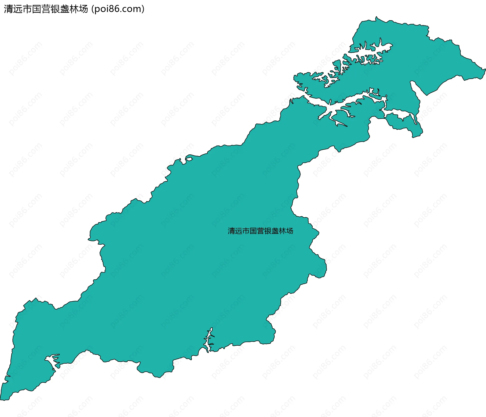 清远市国营银盏林场边界地图